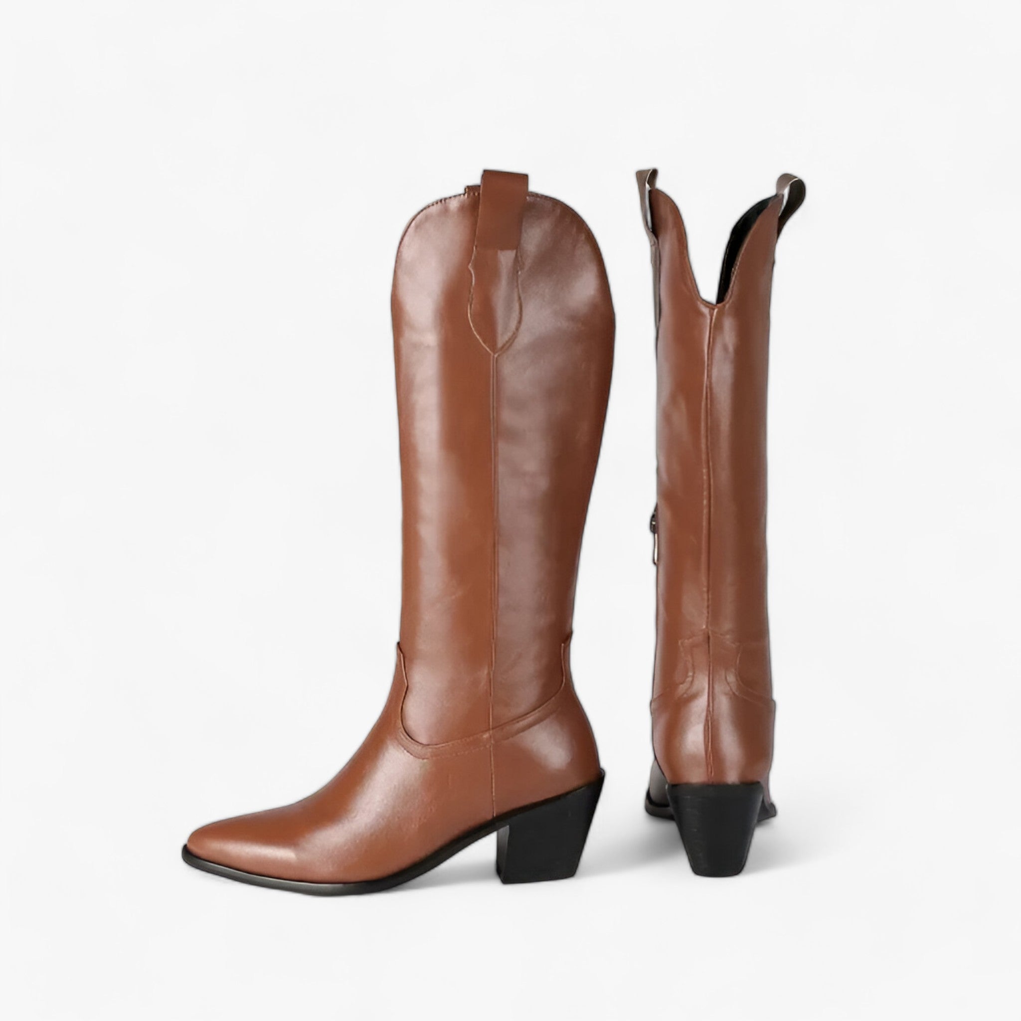 Stivali con Tacco Alto – Eleganza e Comfort che Uniscono Stile e Benessere Donna - Marrone - benessere comfort donna eleganza shoes stile stivali stivali tacco WOMEN - Concept Palermo