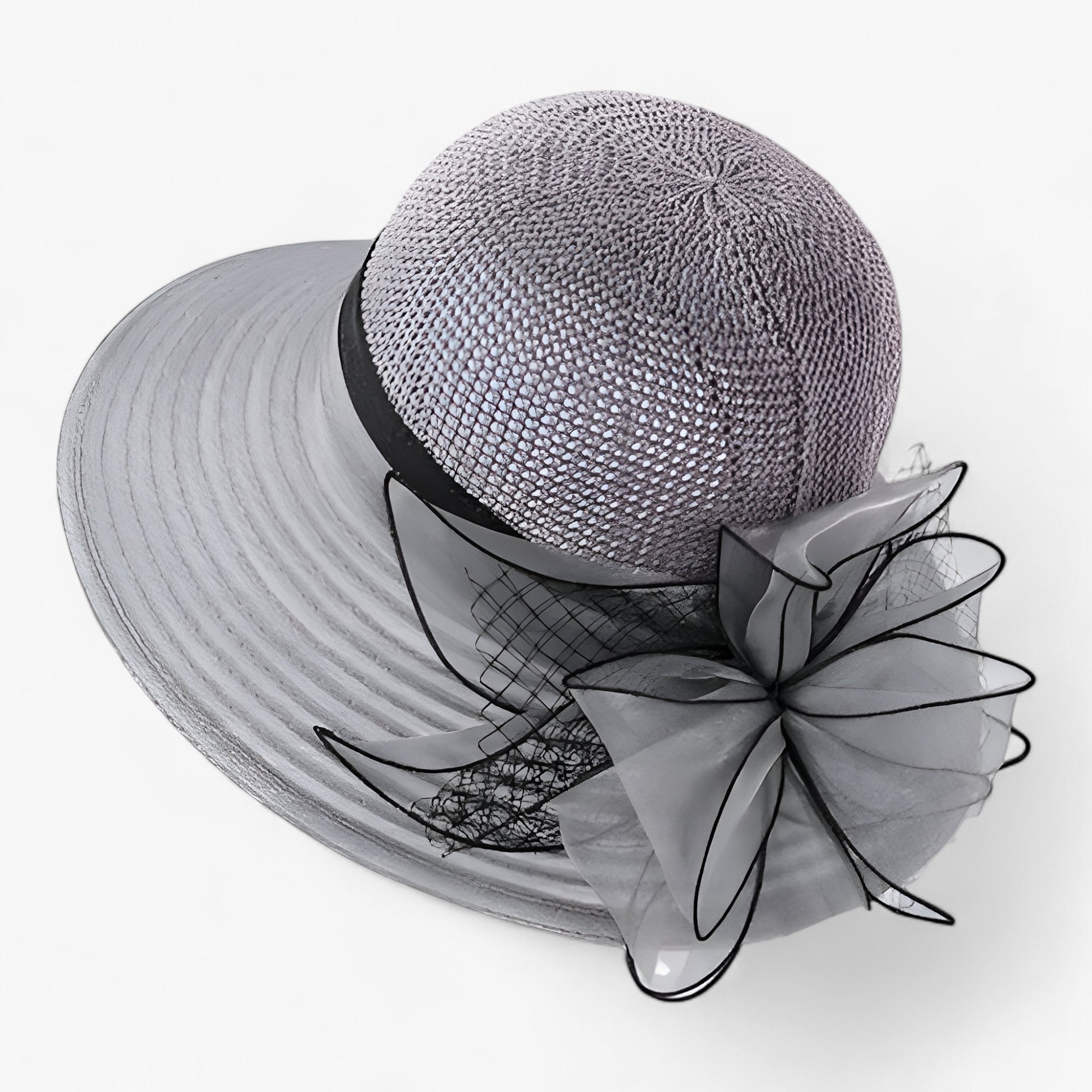 Cappello da donna - Tesa larga per la protezione solare Pelle - Grigio - Beach cappello cappello donna Casual donna Hat larga pelle Polyester protezione solare Sun Hats tesa WOMEN womens fashion womens hat - Concept Palermo