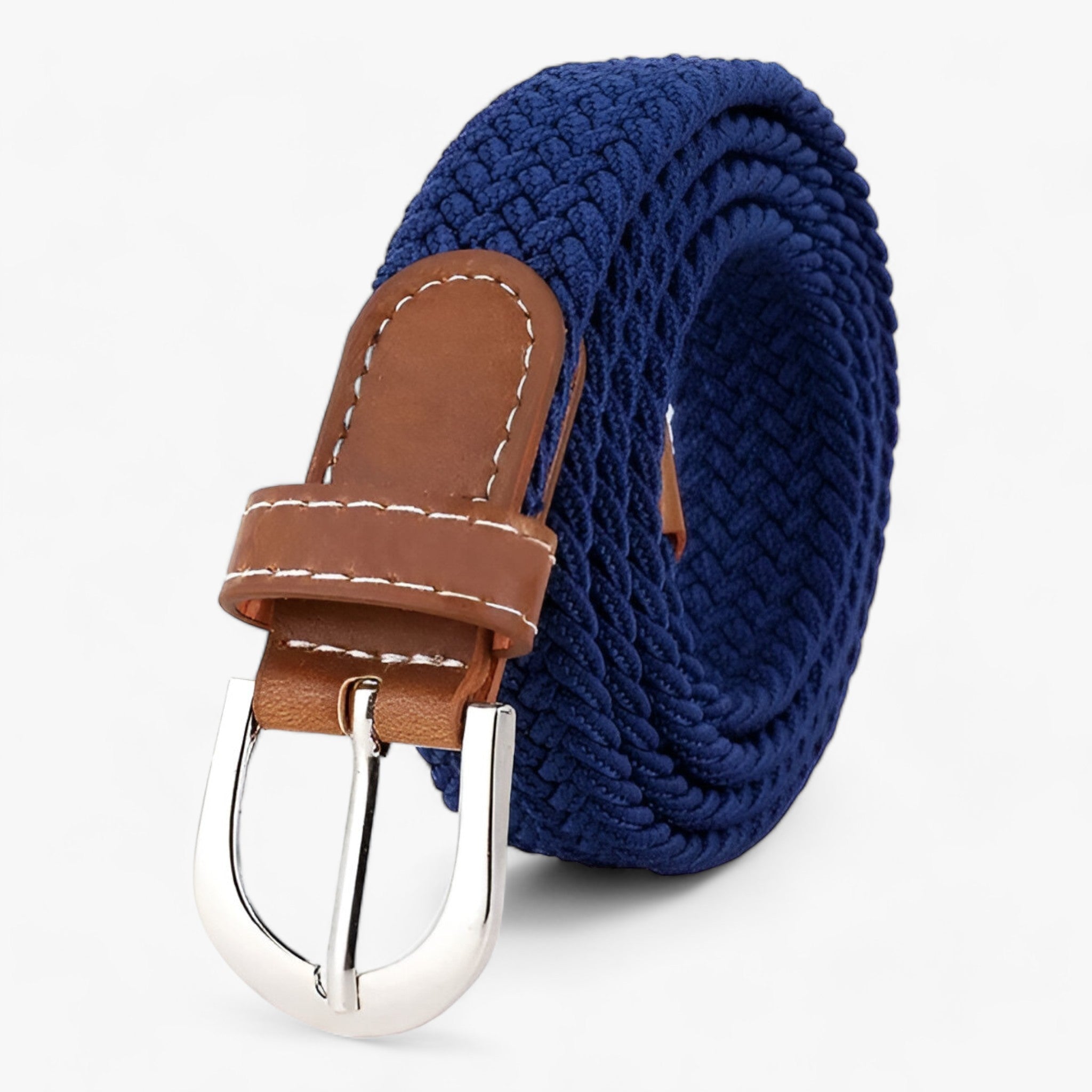 Cintura elastica intrecciata - Confortevole ed - Blu scuro 105CM - 2.5cm ADULT Belts Casual cintura cintura elastica confortevole elastica intrecciata Knitted Solid WOMEN women's belt - Concept Palermo