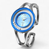 Elegante dames bangle horloge, stalen stijve armband
