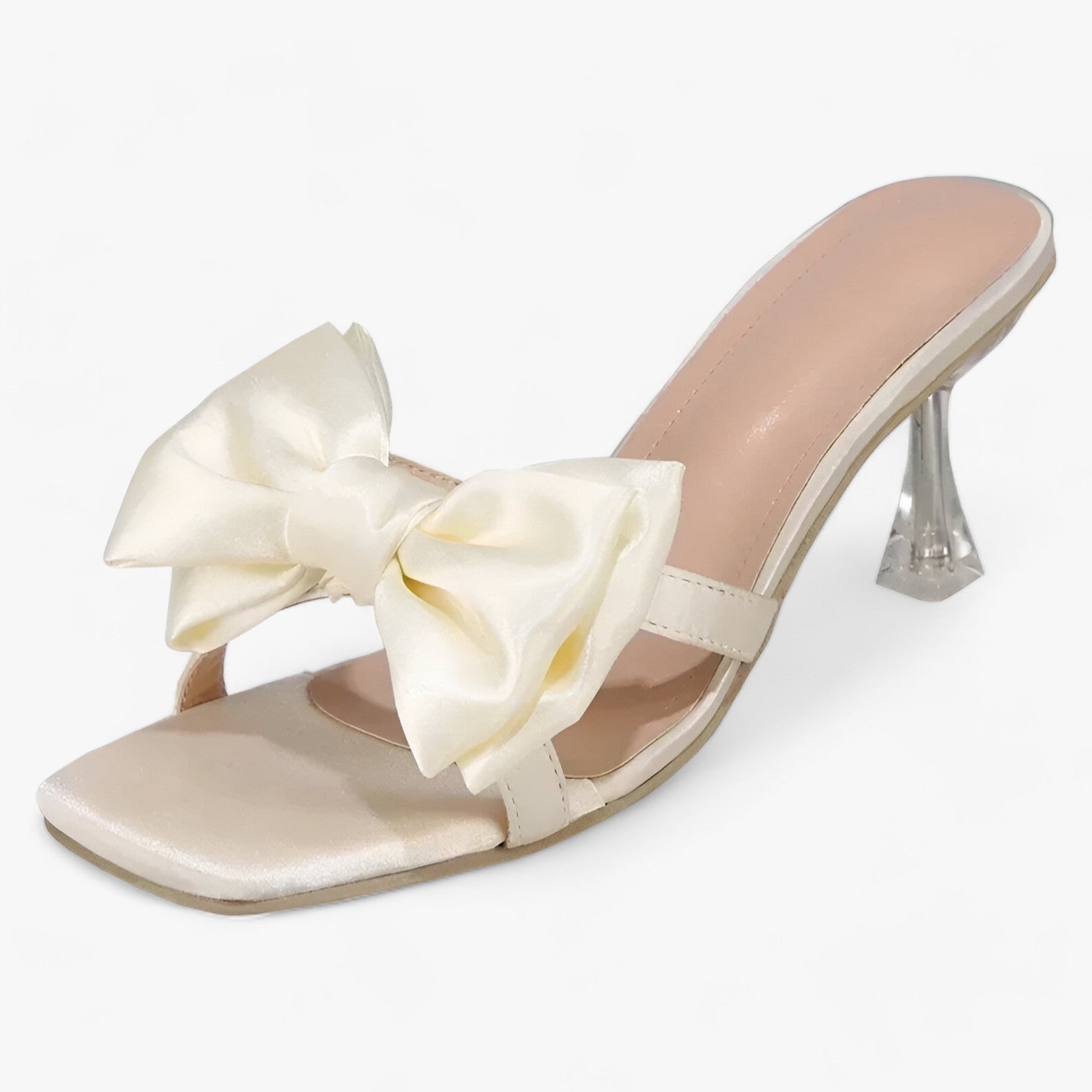 Décolleté Donna Ecologiche in Pelle Vegana Nera con Tacco Basso - Beige - donna décolleté décolleté ecologici ecologici sandals - Concept Palermo