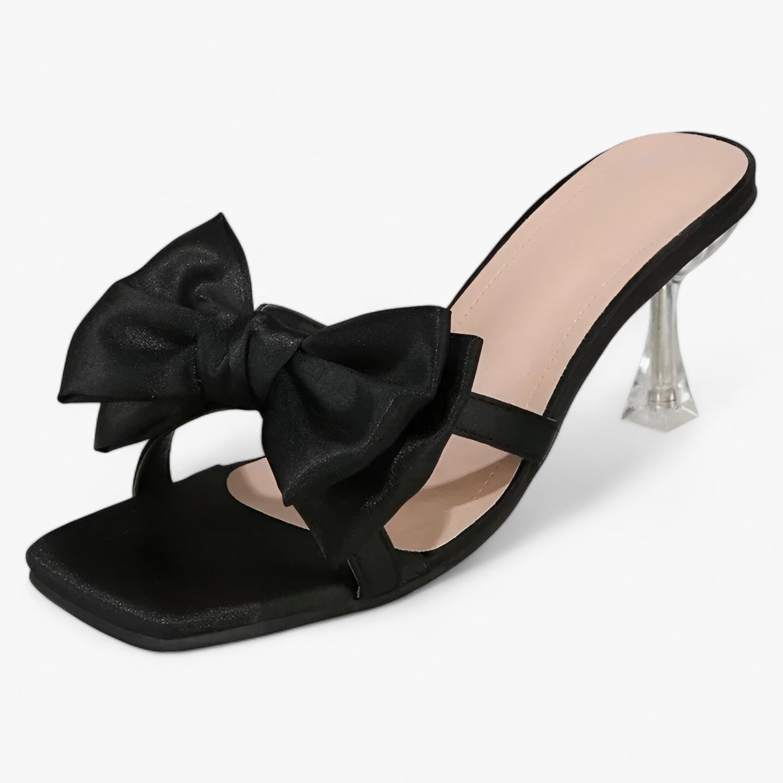Décolleté Donna Ecologiche in Pelle Vegana Nera con Tacco Basso - Nero - donna décolleté décolleté ecologici ecologici sandals - Concept Palermo