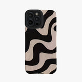 iPhone Hoesje met Stijlvolle Zebraprint en Golfpatroon voor Dames