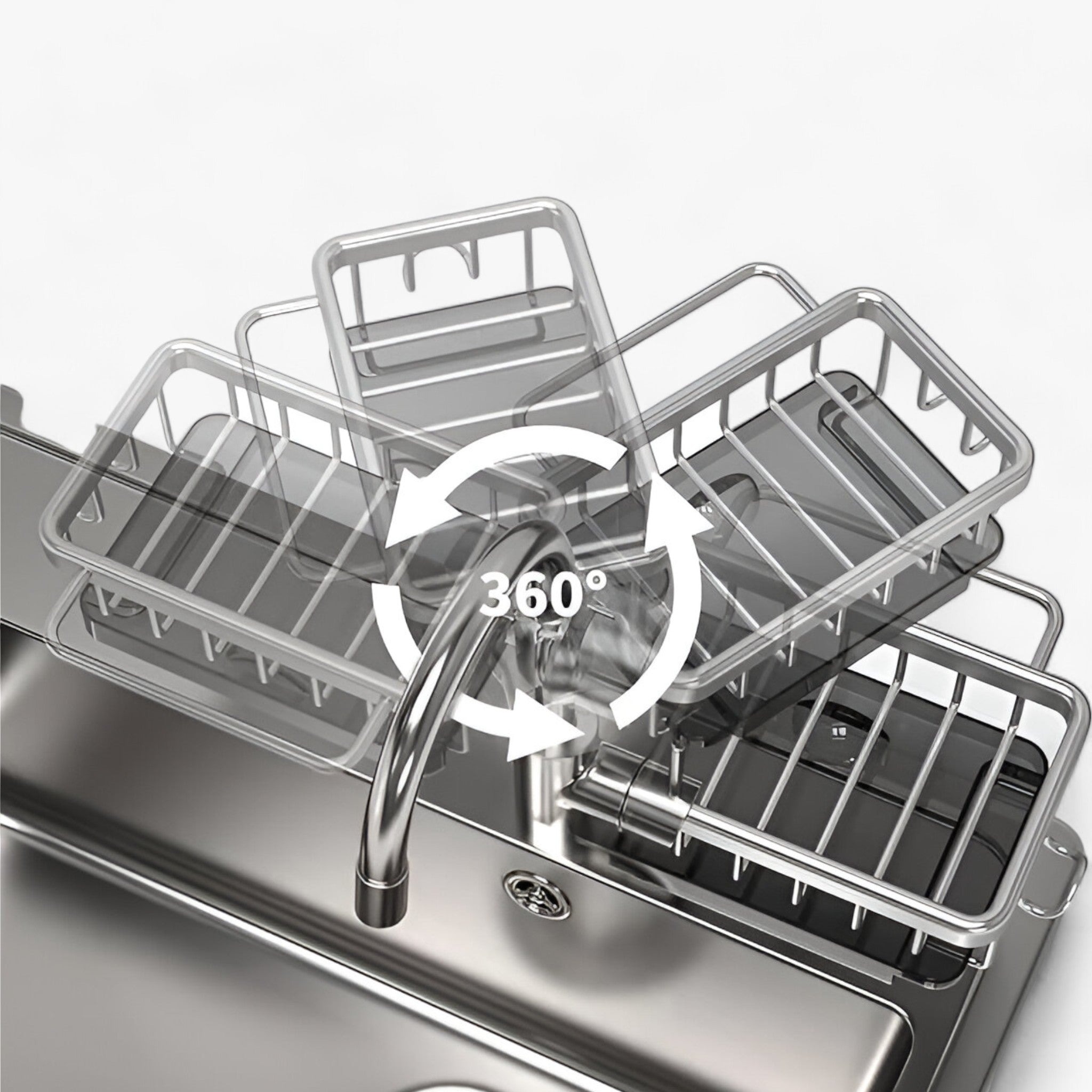 CLEANMATE - Scarichi per lavello in acciaio inox - Mantenete la cucina organizzata - Argento - acciaio cleanmate cucina home & garden inox Kitchen kitchen organizer lavello mantenete organizzata - Concept Palermo