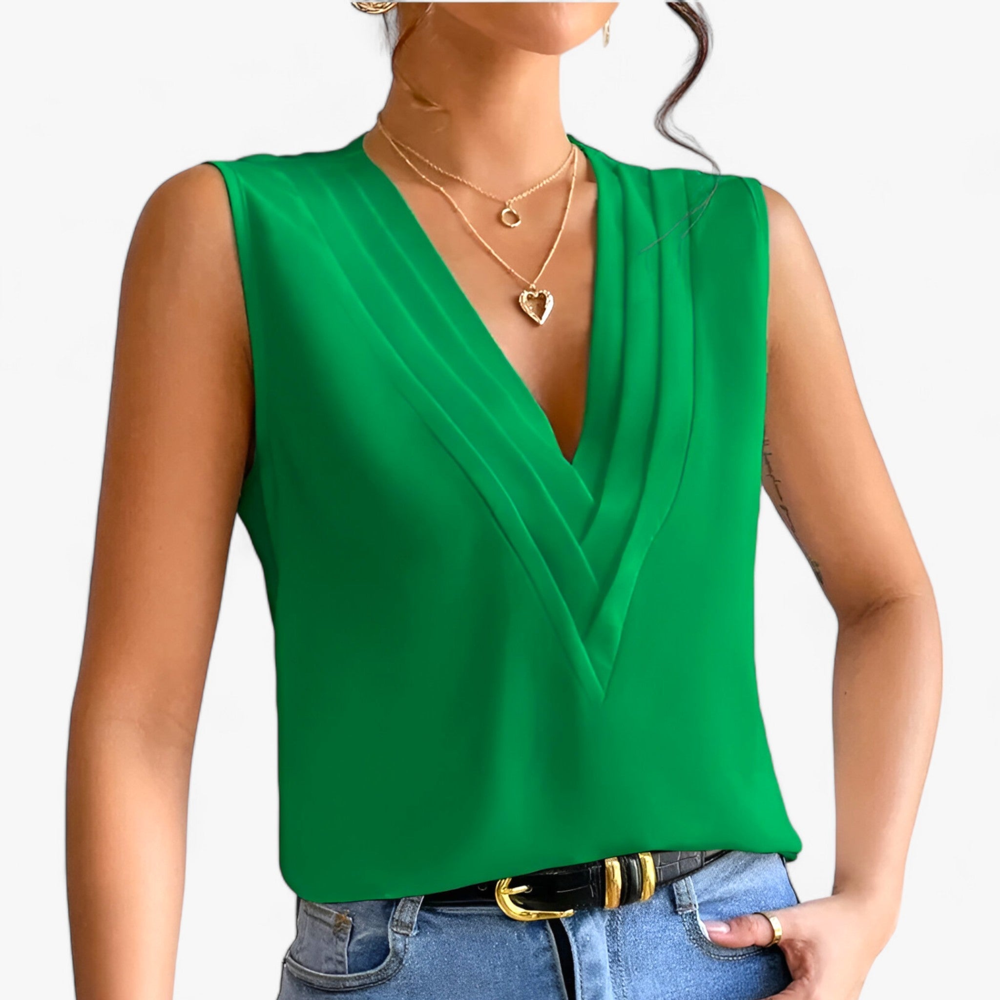 Camicetta senza maniche - Per uno stile comodo e casual Donna - verde - camicetta camicetta maniche casual donna maniche stile Top woman Tops women women's top clothes - Concept Palermo