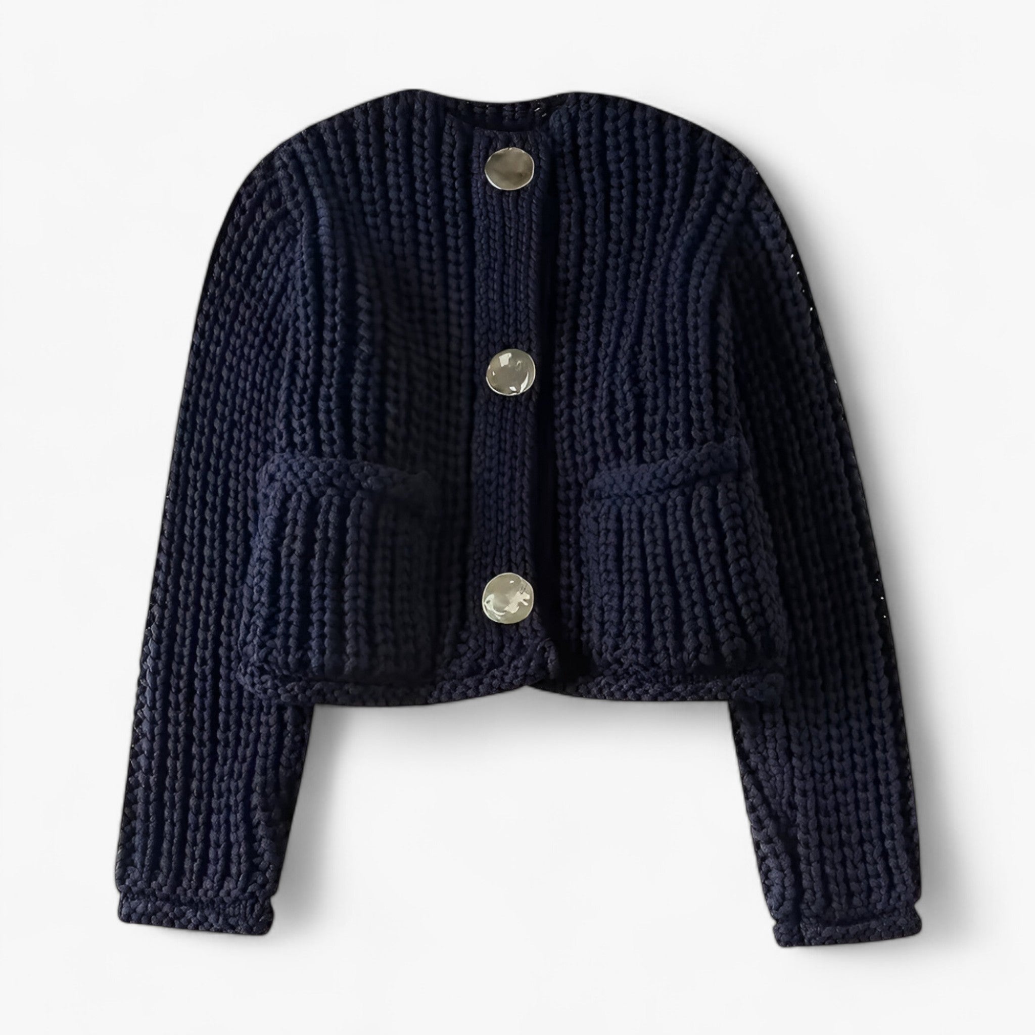 Stile cardigan classico per ogni occasione Donna - Blu Taglia unica - cardigan donna occasione ogni stile stile cardigan Sweater WOMEN women's coats & jackets - Concept Palermo