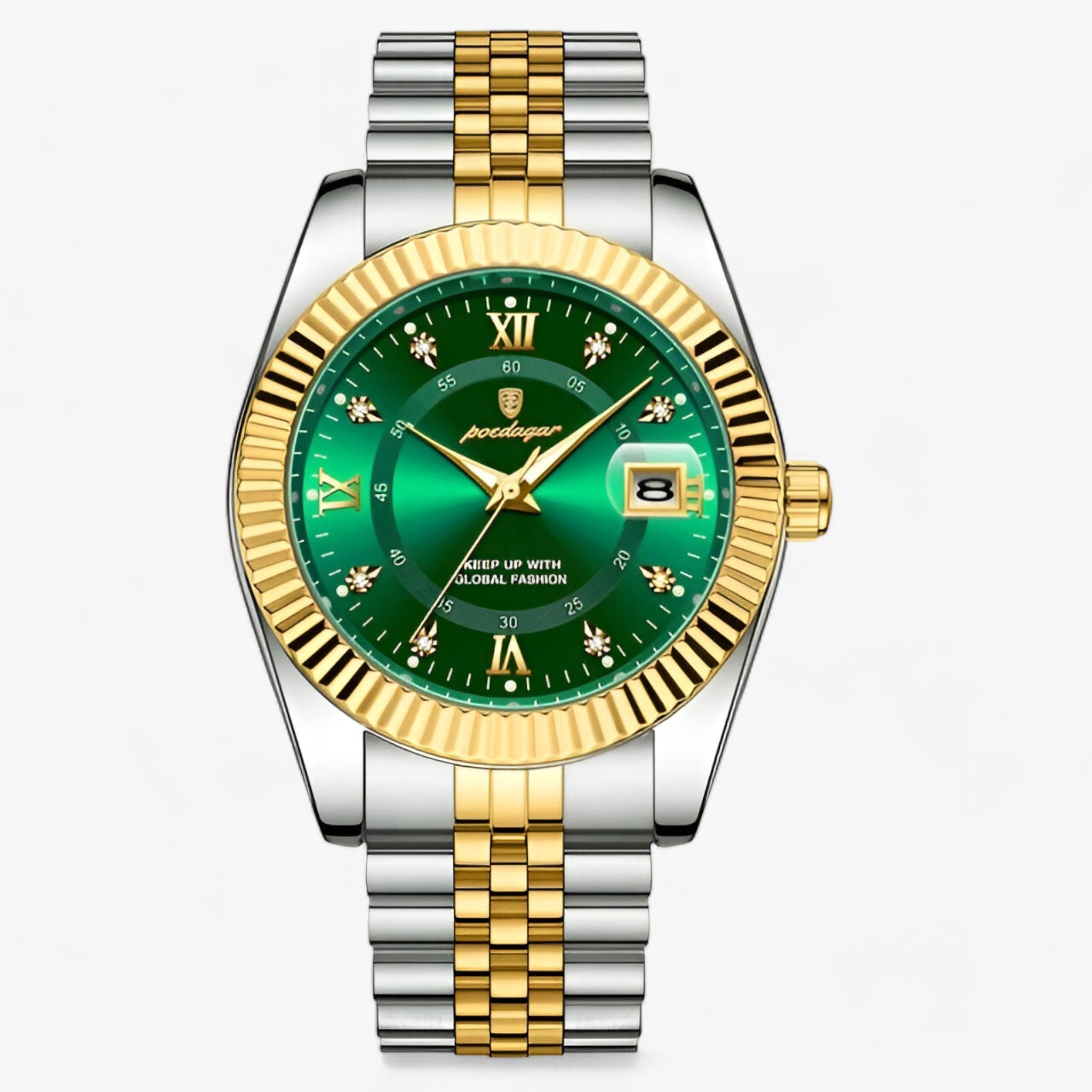 Orologio da uomo al quarzo in acciaio inossidabile - Oro Verde - acciaio inossidabile orologio orologio uomo quartz wristwatches quarzo Smart Watches Smartwatch uomo watch watches WATCHES FOR MEN Wristwatch - Concept Palermo