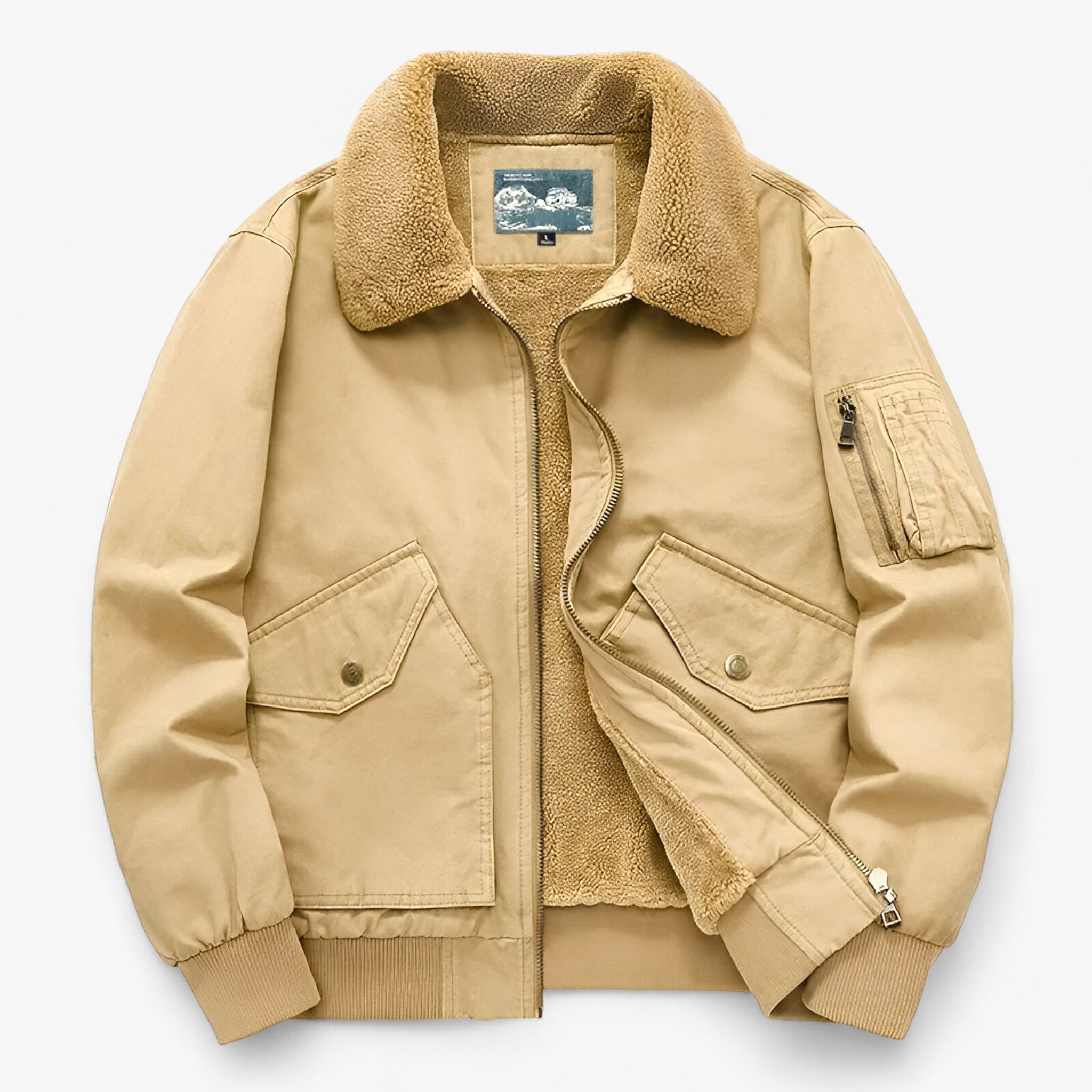 Giacca a Vento in Cotone - Massimo Comfort e Protezione Uomo - Khaki - comfort cotone giacca giacca vento massimo Men men's coats & jackets protezione uomo - Concept Palermo