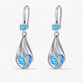 Orecchini in argento - Valorizzate il vostro look con cristalli scintillanti Donna - Blu - 5g 65054 925 Classic cristalli donna drop earrings Fine Geometric jewelry Linen look Mainland China Modyle No NONE orecchini party scintillanti silver Sterling valorizzate vostro Women - Concept Palermo