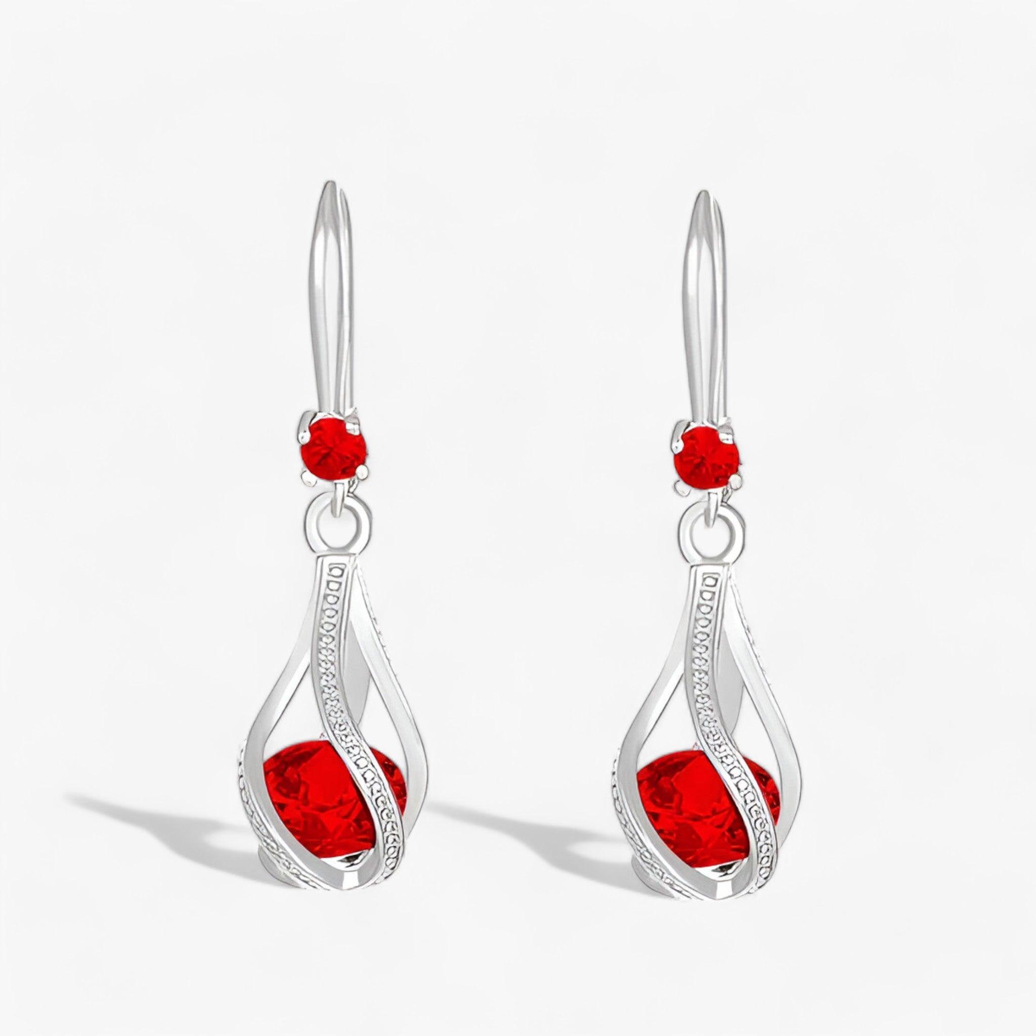 Orecchini in argento - Valorizzate il vostro look con cristalli scintillanti Donna - Rosso - 5g 65054 925 Classic cristalli donna drop earrings Fine Geometric jewelry look Mainland China Modyle No NONE orecchini party scintillanti silver Sterling valorizzate vostro Women - Concept Palermo