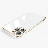 Telefoonhoesje met gouden draad: beschermend voor iPhone serie siliconen
