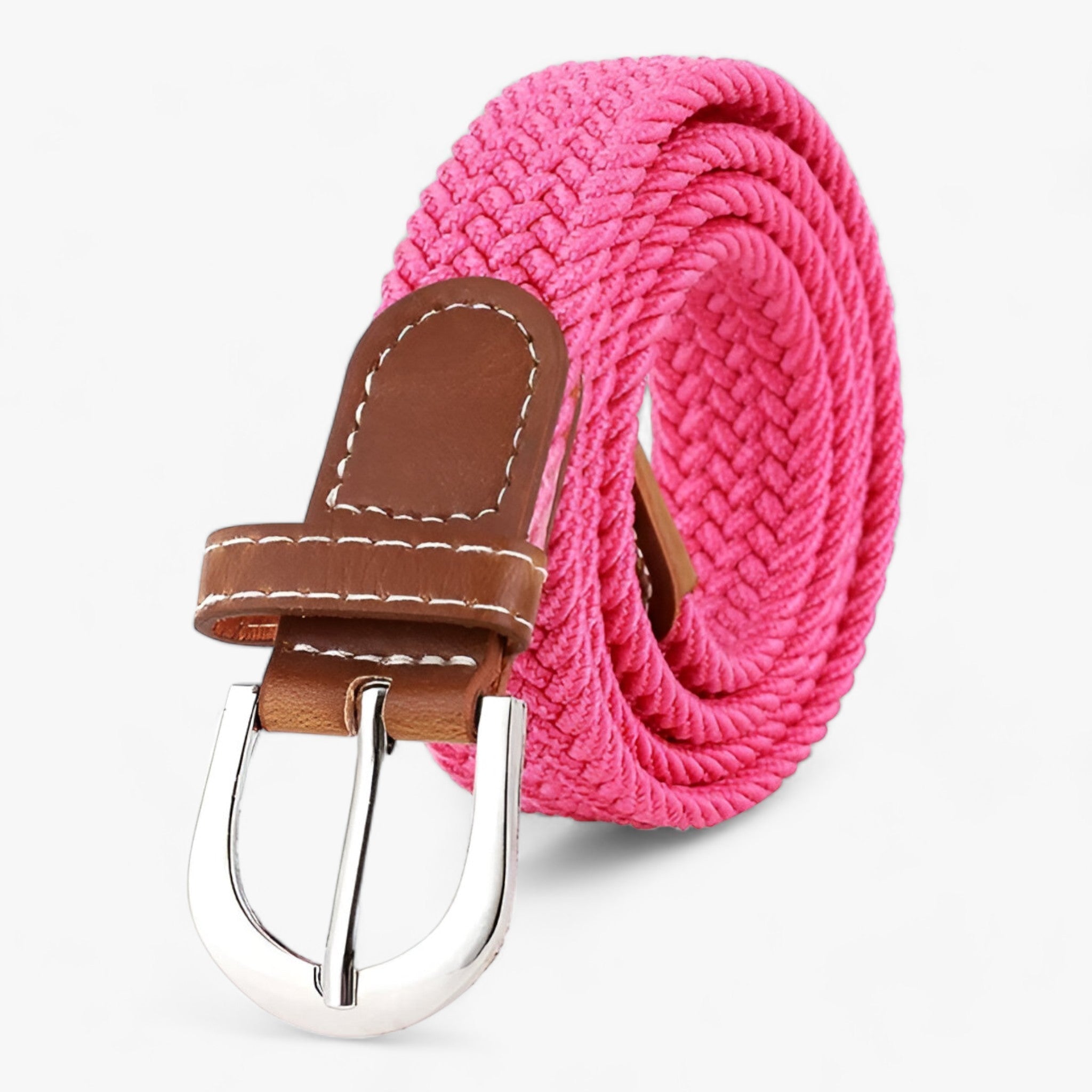 Cintura elastica intrecciata - Confortevole ed - Rosa 105CM - 2.5cm ADULT Belts Casual cintura cintura elastica confortevole elastica intrecciata Knitted Solid WOMEN women's belt - Concept Palermo