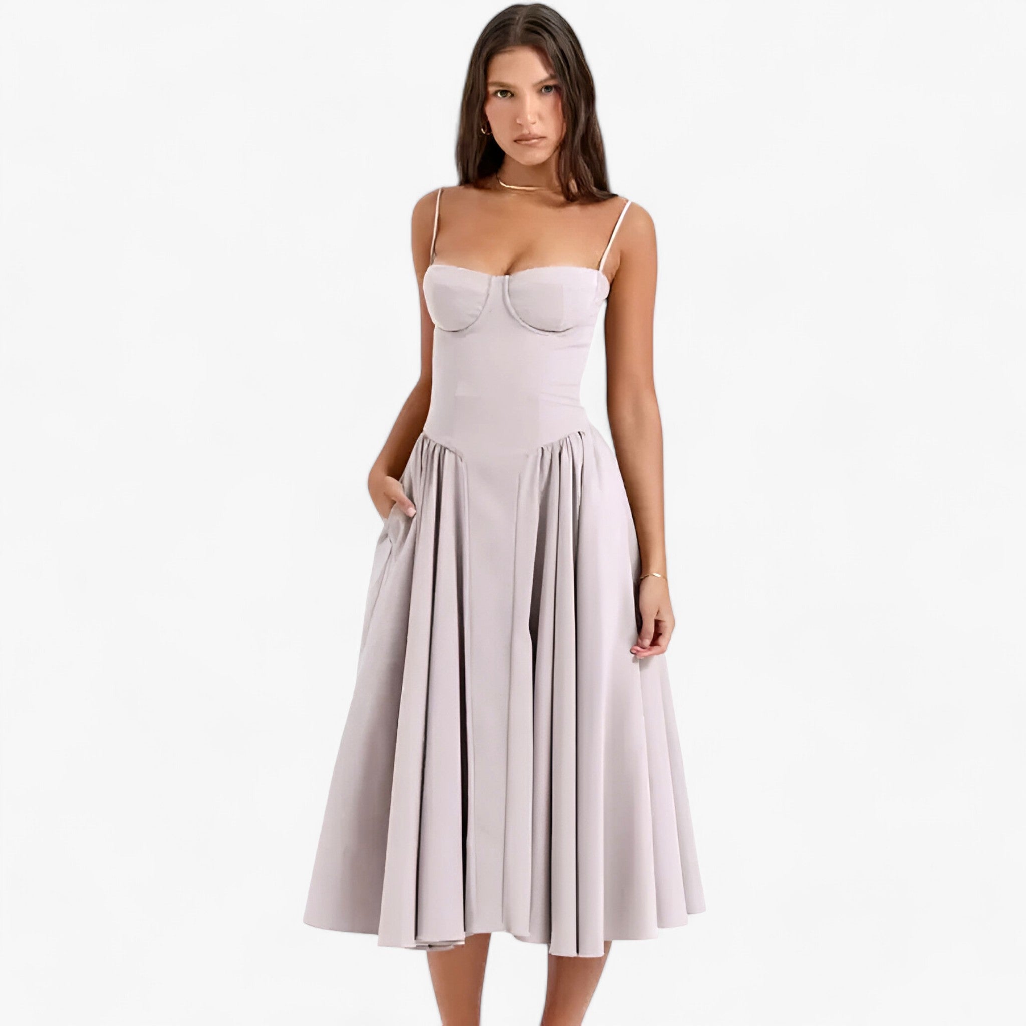 Abito Corsetto Elegante Uomo - Stile Senza Tempo per Ogni Occasione - Grigio chiaro - abito abito corsetto Complete Outfit corsetto dresses eleganza tempo uomo - Concept Palermo