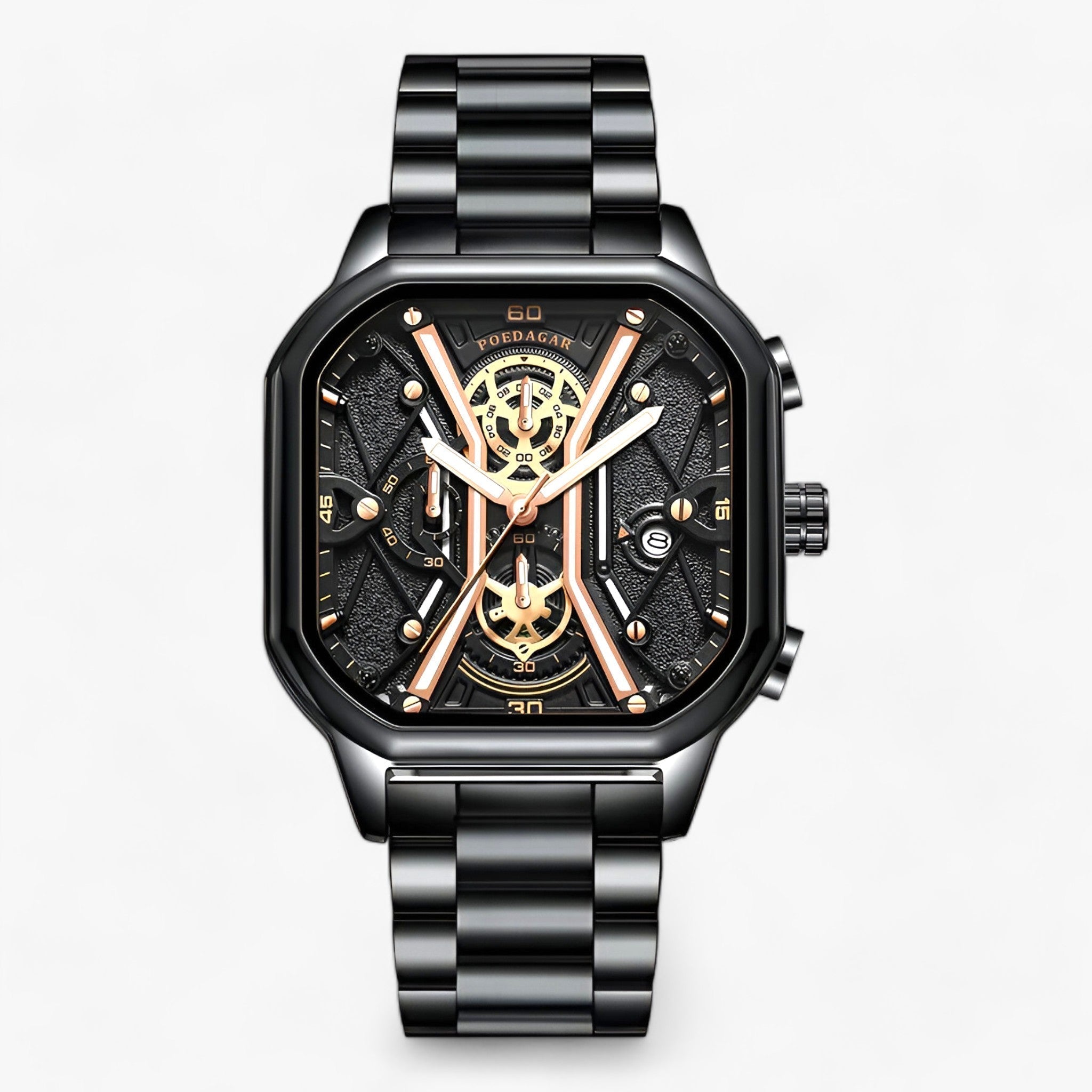 Orologio Cronografo Senza Tempo – Combinazione di Eleganza e Precisione Uomo - Oro Nero S - combinazione cronografo eleganza men orologio orologio cronografo precisione tempo uomo - Concept Palermo