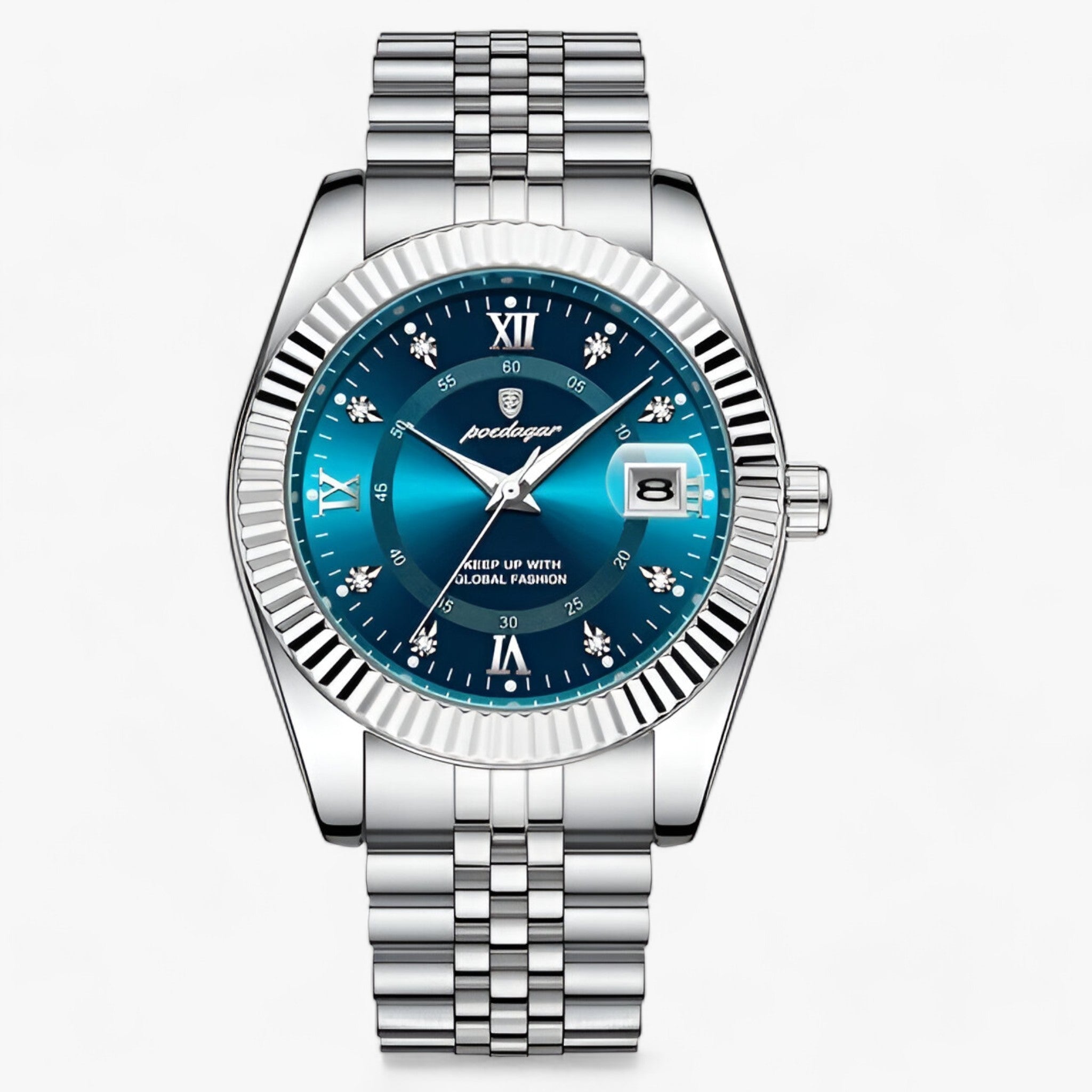 Orologio da uomo al quarzo in acciaio inossidabile - Blu argento - acciaio inossidabile orologio orologio uomo quartz wristwatches quarzo Smart Watches Smartwatch uomo watch watches WATCHES FOR MEN Wristwatch - Concept Palermo