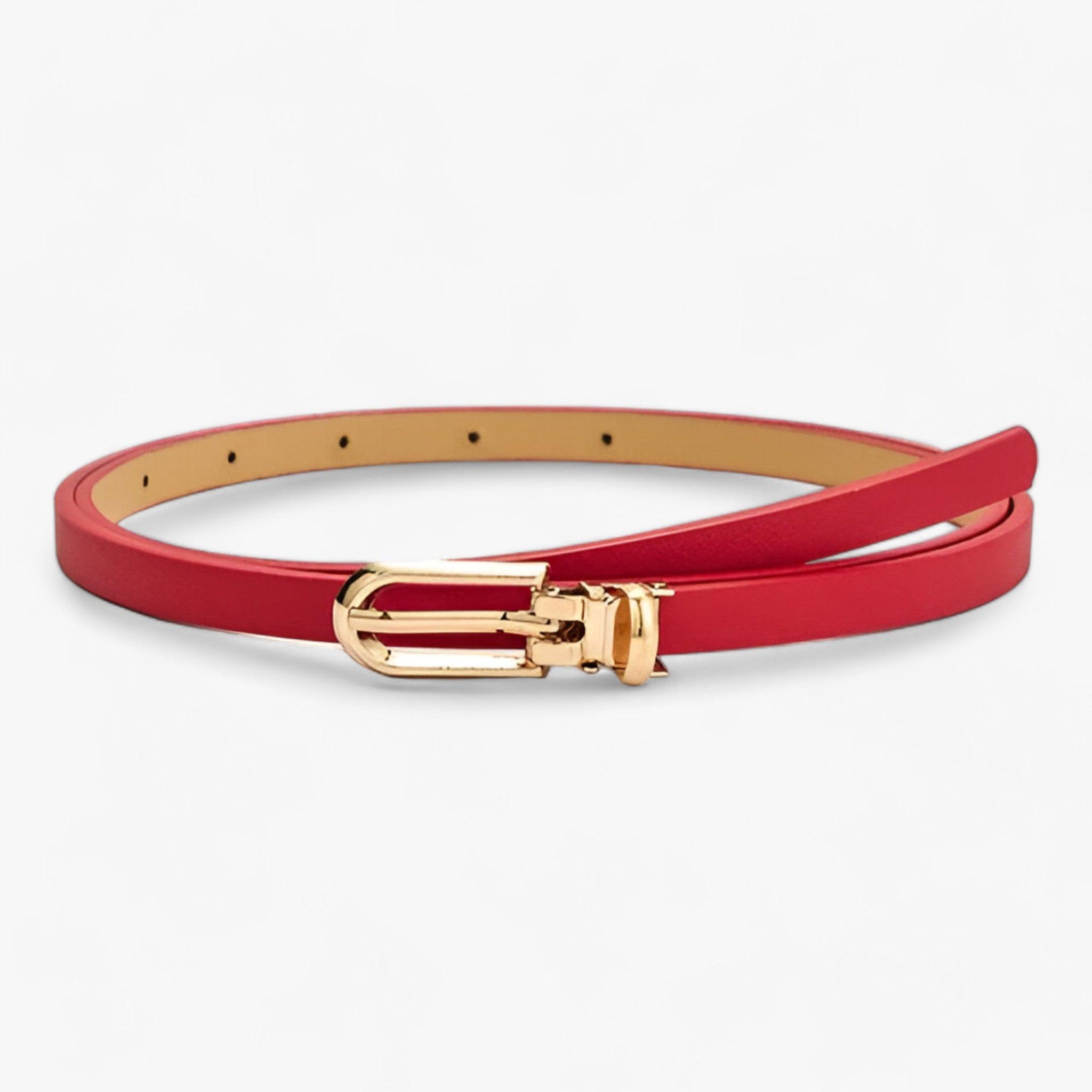 Cintura sottile: accessorio alla moda versatile Donna - Rosso 105CM - 1 accessorio ADULT alla Belts China (mainland) cintura cintura sottile donna fashion Faux Leather Mainland China moda ny14 PU Solid sottile versatile WOMEN Zhejiang - Concept Palermo