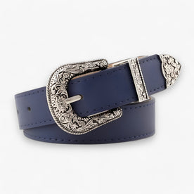 Cintura Uomo in Vera Pelle Nera Vintage con Fibbia a Stiletto - Elegante e Resistente - Blu 2.8 cm - BELTS cintura cintura pelle durabilità Linen Men Metal moda pelle stile stiletto uomo vintage WOMEN womens belt womens fashion - Concept Palermo