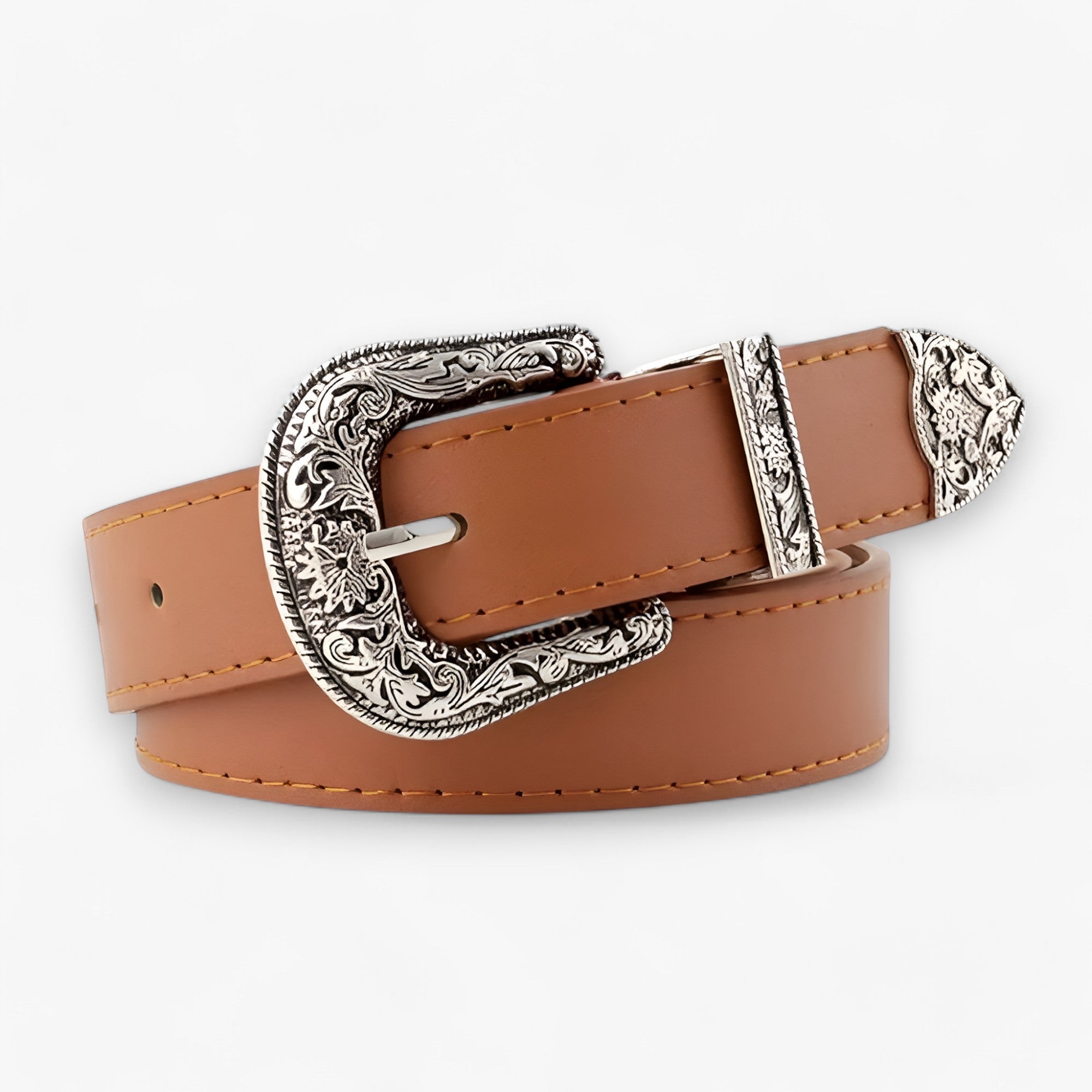 Cintura in pelle a stiletto - Stile vintage e durabilità Uomo - Caffè 2.8 cm - BELTS cintura cintura pelle durabilità Metal moda pelle stile stiletto uomo vintage WOMEN womens belt womens fashion - Concept Palermo