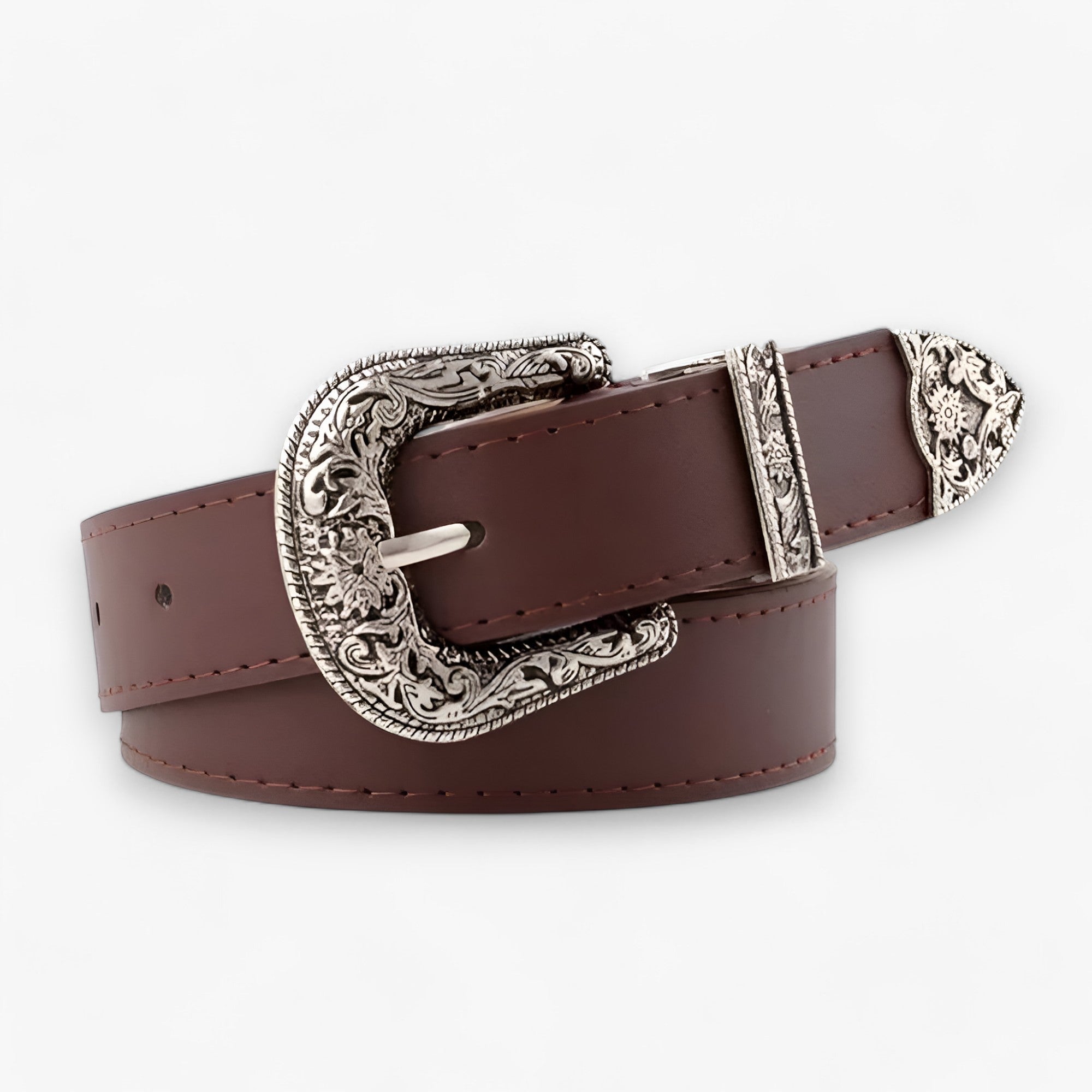 Cintura in pelle a stiletto - Stile vintage e durabilità Uomo - Marrone 2.8 cm - BELTS cintura cintura pelle durabilità Metal moda pelle stile stiletto uomo vintage WOMEN womens belt womens fashion - Concept Palermo