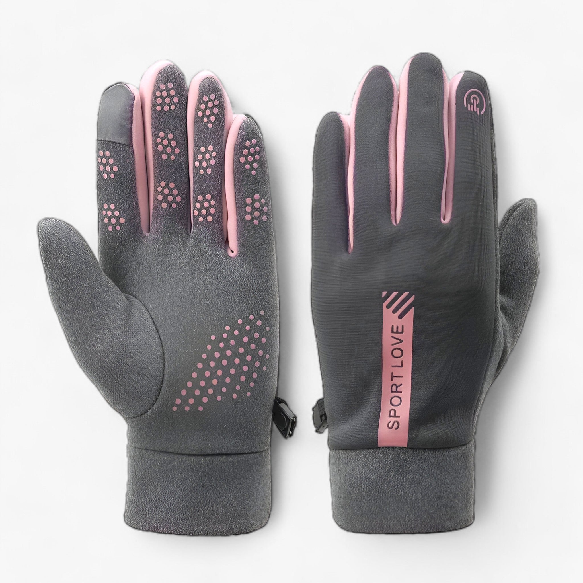 Guanti invernali: protezione calda e impermeabile - Grigio-rosa (donna) - calda gloves & mittens guanti guanti invernali impermeabile invernali protezione - Concept Palermo
