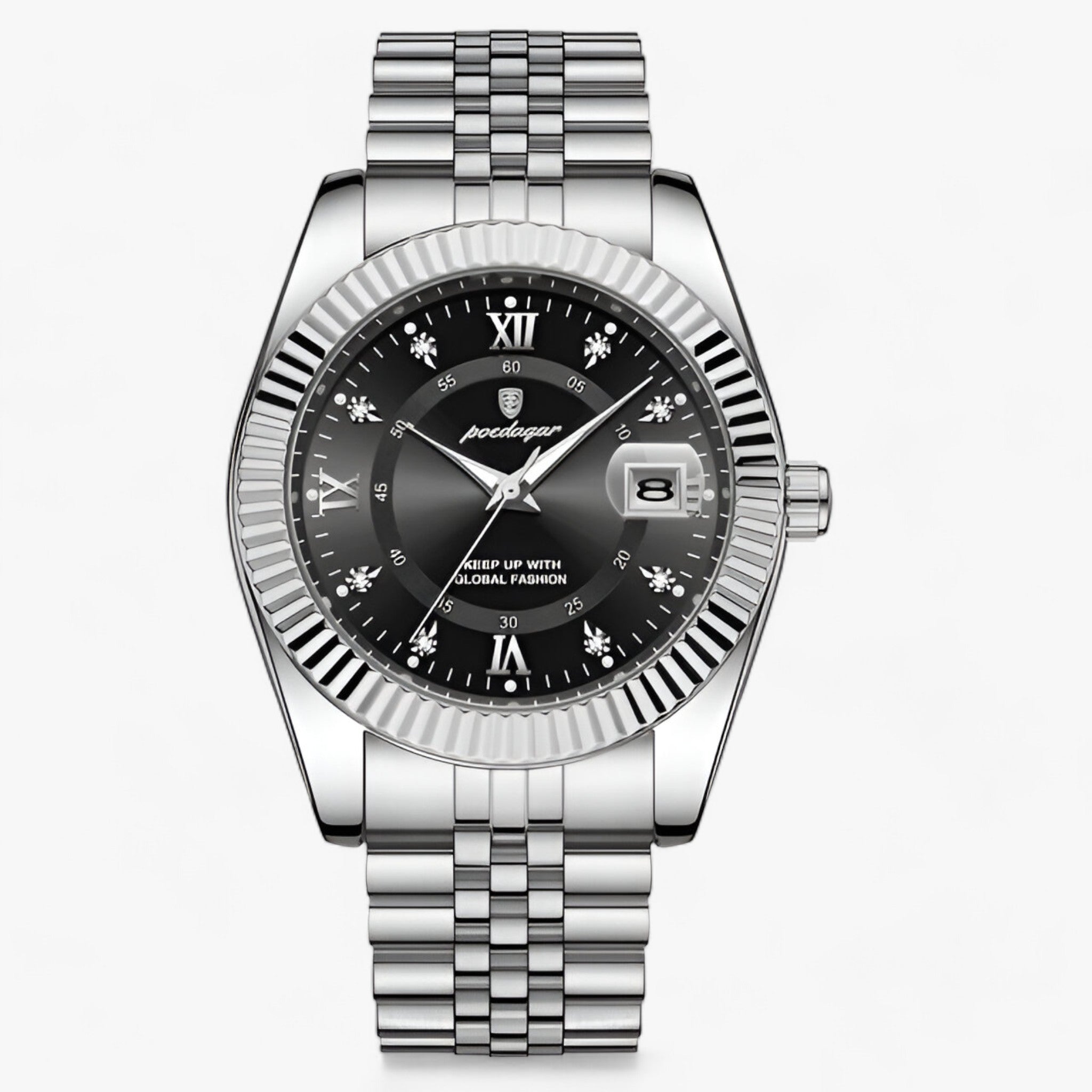 Orologio da uomo al quarzo in acciaio inossidabile - Argento Nero - acciaio inossidabile orologio orologio uomo quartz wristwatches quarzo Smart Watches Smartwatch uomo watch watches WATCHES FOR MEN Wristwatch - Concept Palermo