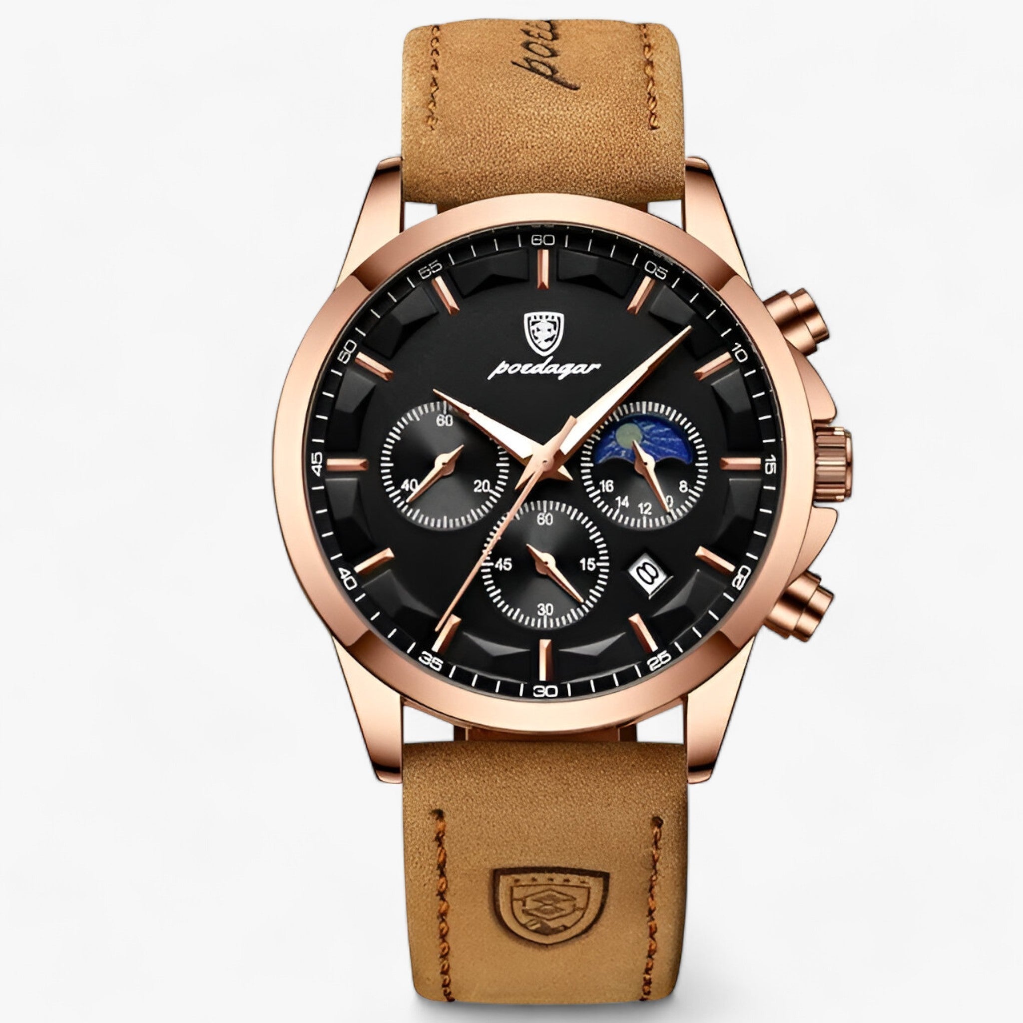 Orologio da Uomo - Eleganza e Precisione - Rosa oro Nero L - accessoires eleganza horloges orologio orologio uomo precisione uomo watches - Concept Palermo