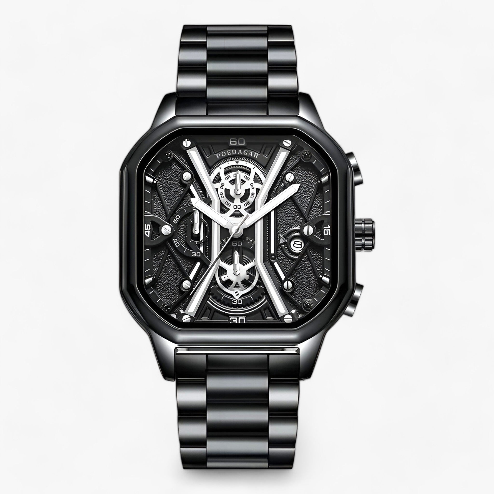 Orologio Cronografo Senza Tempo – Combinazione di Eleganza e Precisione Uomo - Argento Nero S - combinazione cronografo eleganza men orologio orologio cronografo precisione tempo uomo - Concept Palermo