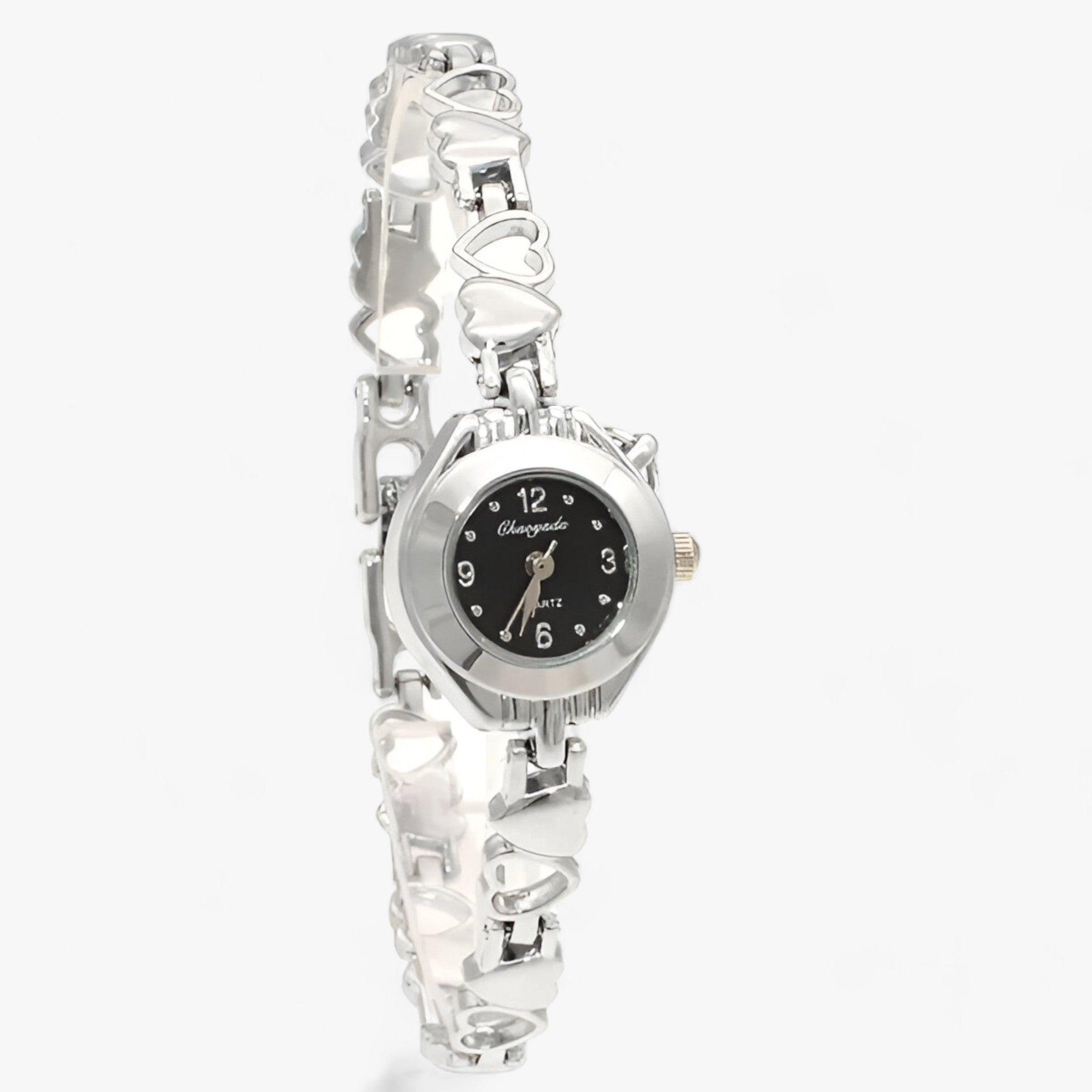 Orologio da polso da donna - Un segnatempo e affidabile - Faccia nera argentata - affidabile donna orologio orologio polso polso segnatempo watches Women wrist watches for women - Concept Palermo