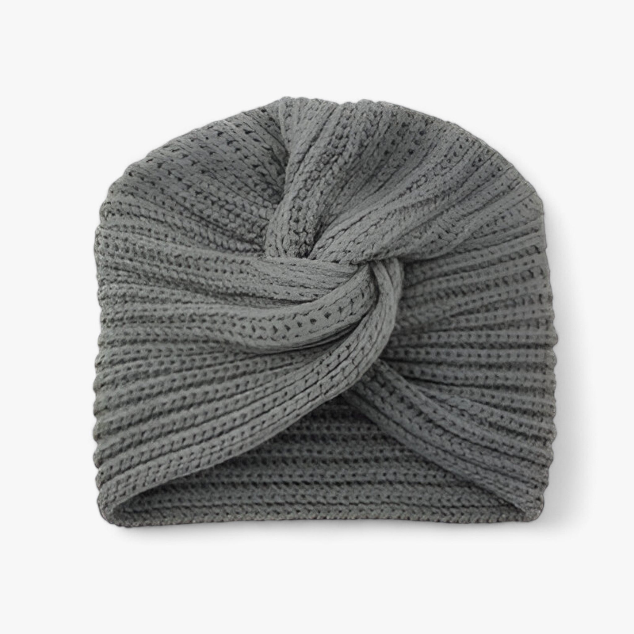 Turbante in maglia per donna - Comfort in cashmere Lana - Grigio scuro - bucket hats cashmere comfort donna hat lana maglia Sun Hats turbans turbante turbante maglia - Concept Palermo