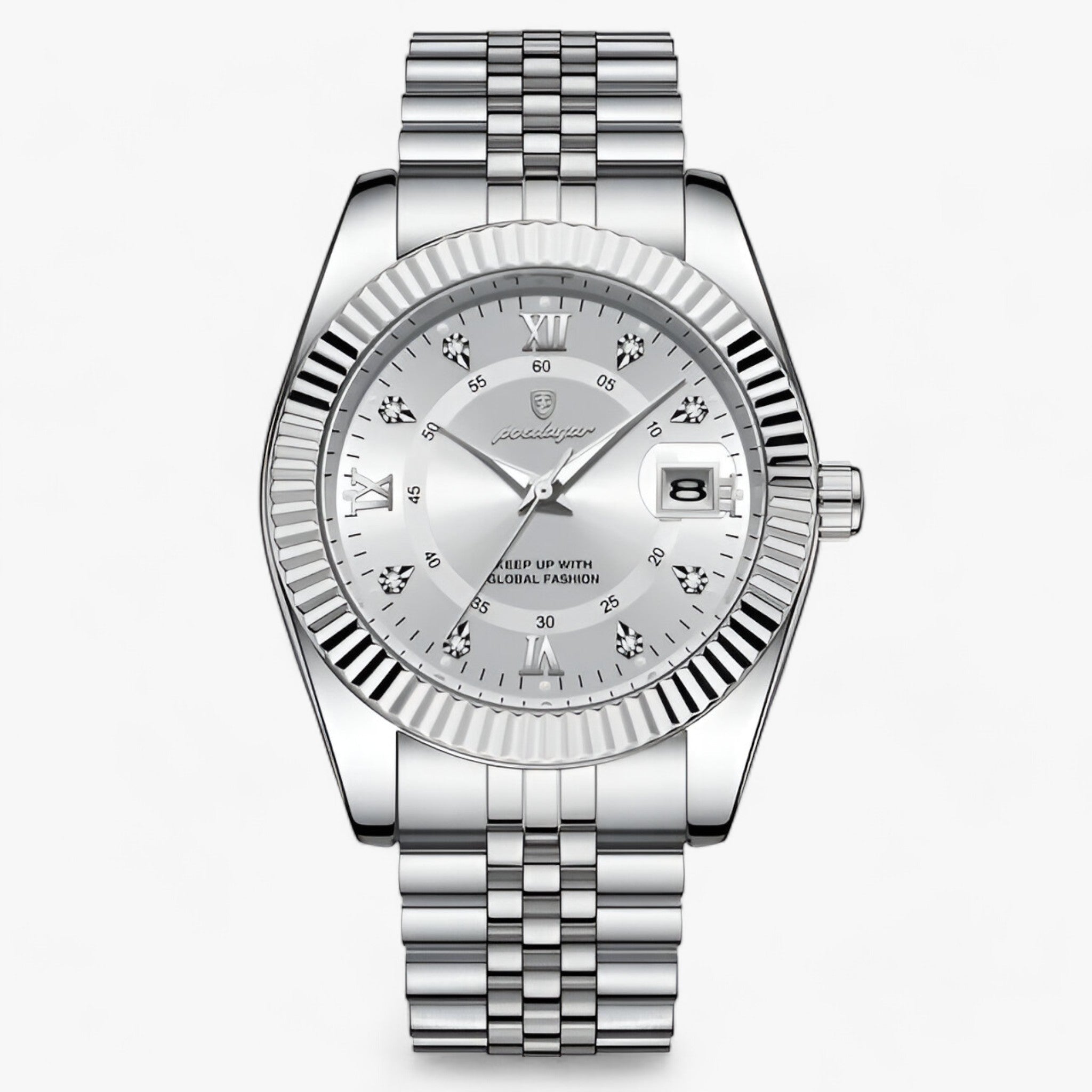 Orologio da uomo al quarzo in acciaio inossidabile - Bianco argento - acciaio inossidabile orologio orologio uomo quartz wristwatches quarzo Smart Watches Smartwatch uomo watch watches WATCHES FOR MEN Wristwatch - Concept Palermo