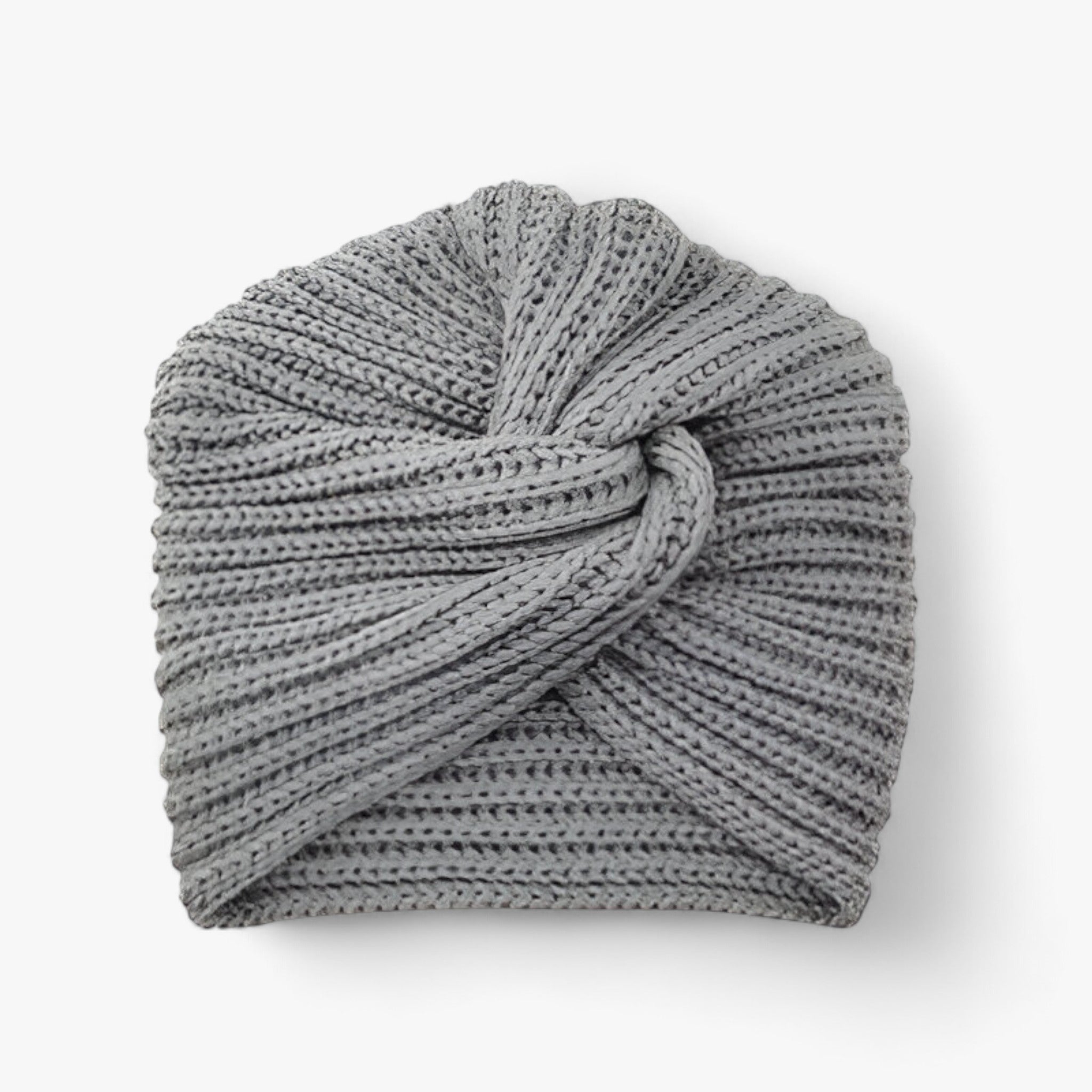 Turbante in maglia per donna - Comfort in cashmere Lana - Grigio - bucket hats cashmere comfort donna hat lana maglia Sun Hats turbans turbante turbante maglia - Concept Palermo