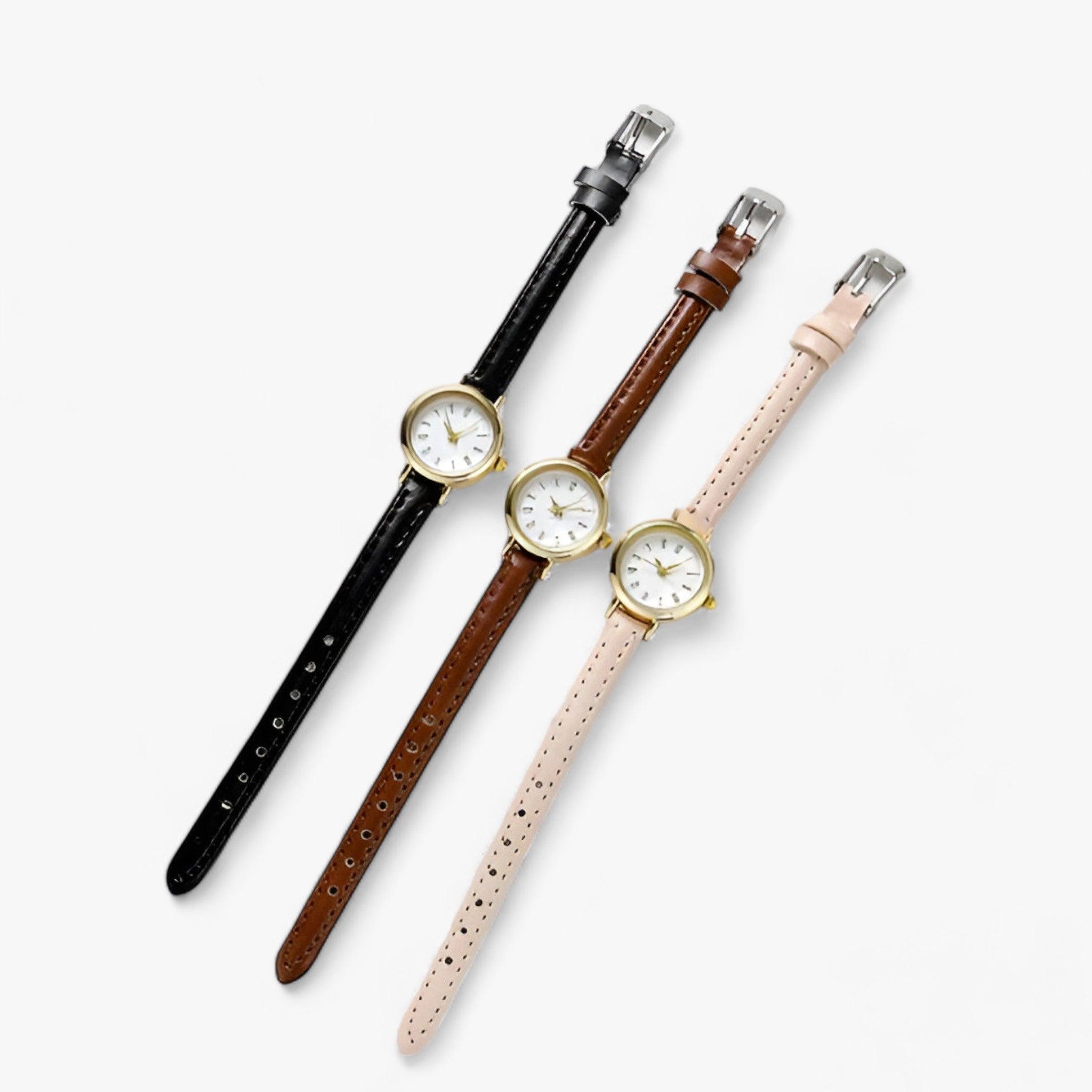 Piccolo orologio rotondo - Minimalismo chic per uno stile quotidiano Donna - - 12mm 18mm 23cm 6mm ALLOY Buckle chic donna Fashion & Casual glass ladies watch leather Mainland China minimalismo montre montres femmes MOONBIFFY No package No Waterproof None orologio orologio rotondo Quartz quotidiano relogio relogios feminino reloj reloj para mujer relojes relojes de mujeres rotondo Round stile watch watch for women watches women watch ZN22583 - Concept Palermo