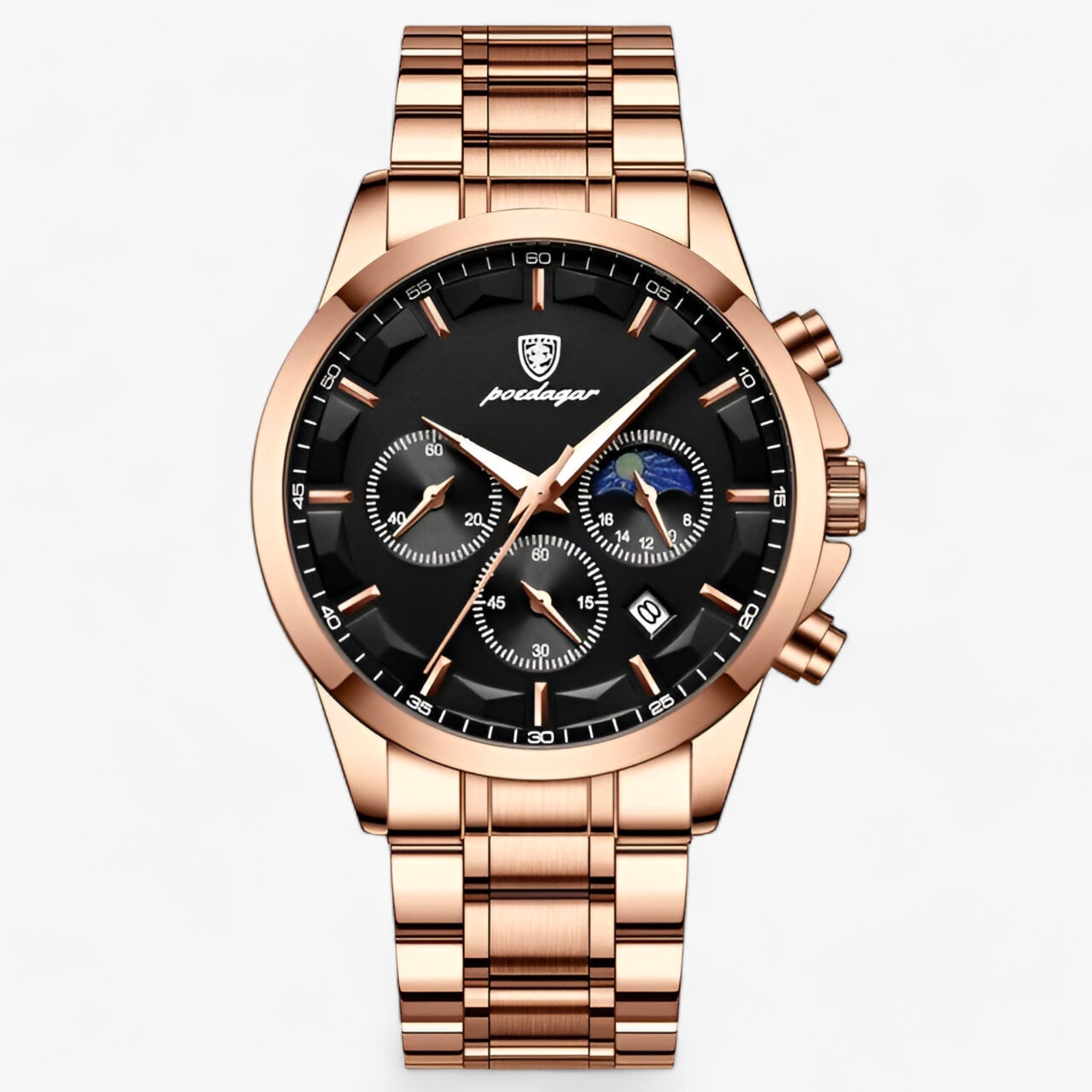 Orologio da Uomo - Eleganza e Precisione - Rosa oro Nero S - accessoires eleganza horloges orologio orologio uomo precisione uomo watches - Concept Palermo