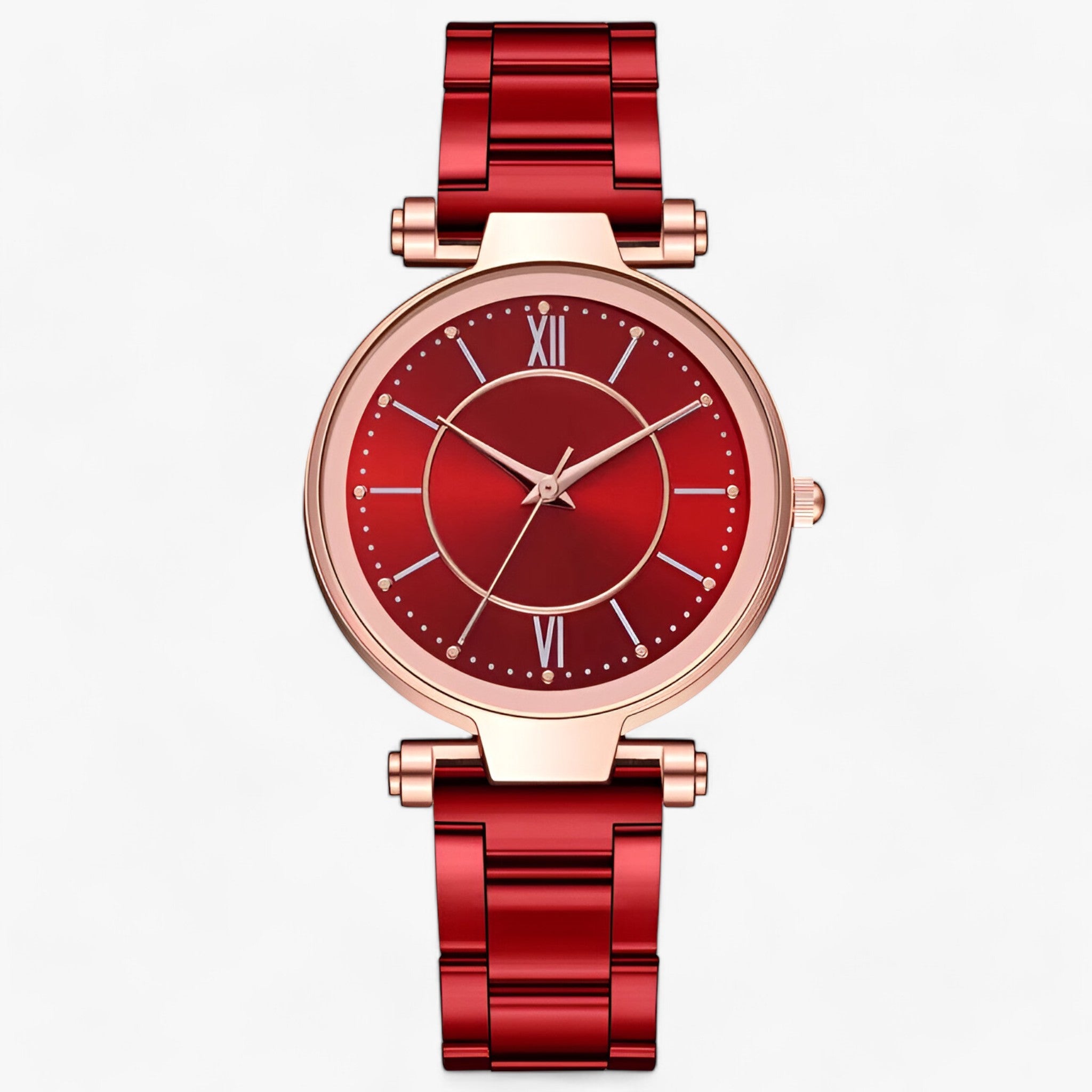 Orologio di Lusso - Stile Senza Tempo Incontra Caratteristiche Moderne Acciaio Donna - Rosso - acciaio caratteristiche donna female watch incontra ladies watch moderne orologio stile tempo watch for women women watch wrist watches for women - Concept Palermo