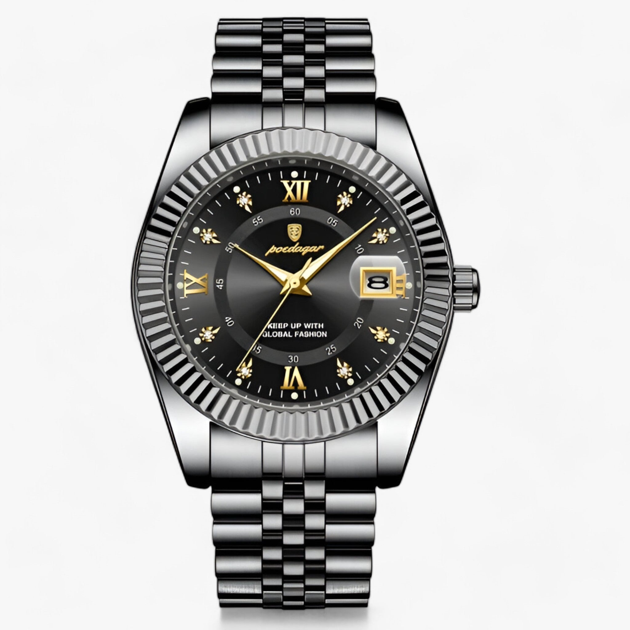 Orologio da uomo al quarzo in acciaio inossidabile - Nero Nero - acciaio inossidabile orologio orologio uomo quartz wristwatches quarzo Smart Watches Smartwatch uomo watch watches WATCHES FOR MEN Wristwatch - Concept Palermo