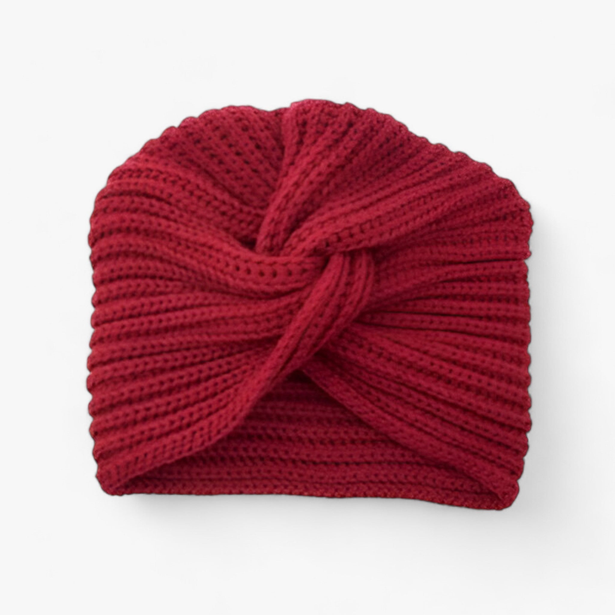 Turbante in maglia per donna - Comfort in cashmere Lana - Rosso - bucket hats cashmere comfort donna hat lana maglia Sun Hats turbans turbante turbante maglia - Concept Palermo