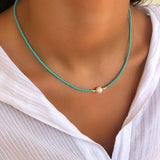 Pocket Pearl™ damesketting met natuurlijke witte parels 1+1 – subtiele elegantie
