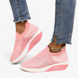 Zwarte dames slip-on sneakers van canvas, comfortabel en ademend