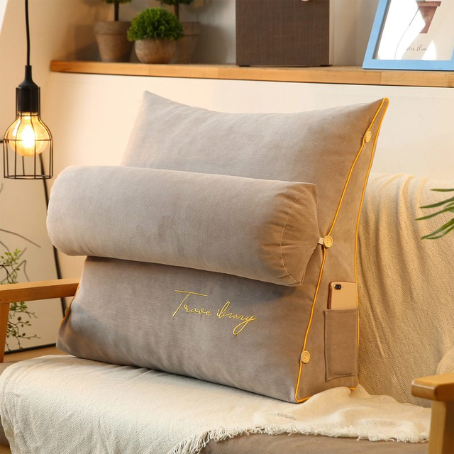 Cuscino Triangolare da Letto per Schienale, Supporto Ergonomico Uomo/Donna, Grigio - - cuscino cuscino letto home & garden letto new_for_google schienale triangolare uomo Zeer gewild-tag - Concept Palermo