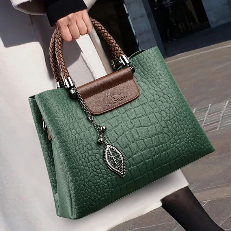 Borsa a Spalla Clea Nera in Vera Pelle da Donna, Elegante e di Lusso - - bags borsa borsa clea clea handbags pelle women bags Women's handbags - Concept Palermo