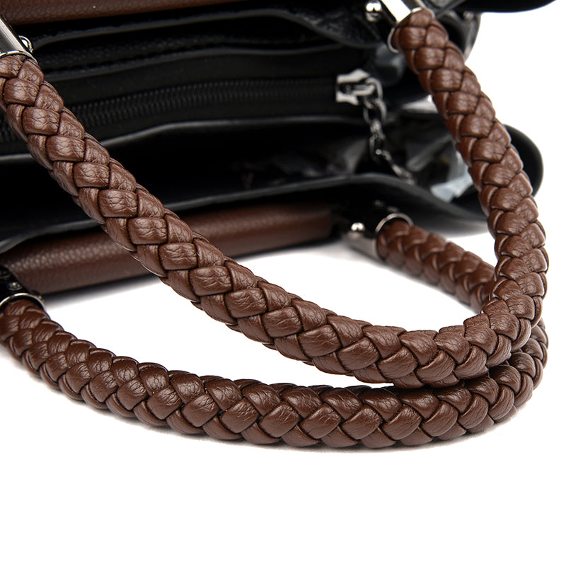 Borsa a Spalla Clea Nera in Vera Pelle da Donna, Elegante e di Lusso - - bags borsa borsa clea clea handbags pelle women bags Women's handbags - Concept Palermo