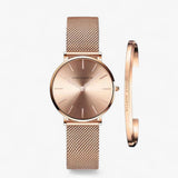 Hannah Martin herenhorloge, elegant quartz met zwarte leren band