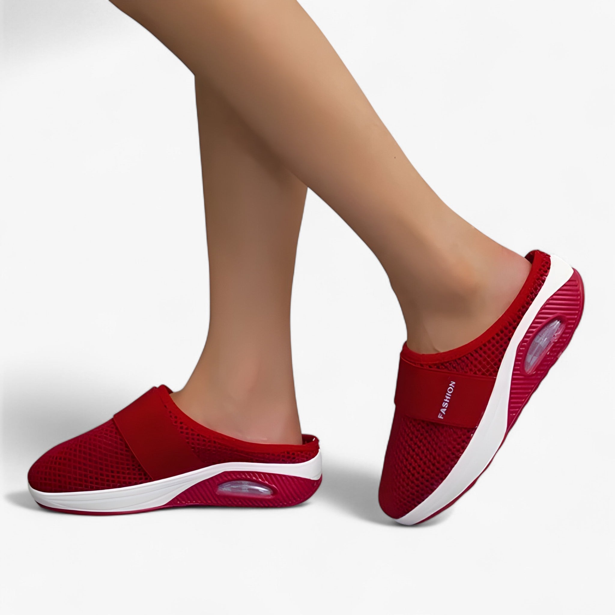 Scarpe Uomo Traspiranti e Comode per Camminata Sportiva Grigie in Mesh - Rosso - comode scarpe scarpe comode shoes shoes for women Shoes women traspiranti WOMENS SHOES - Concept Palermo