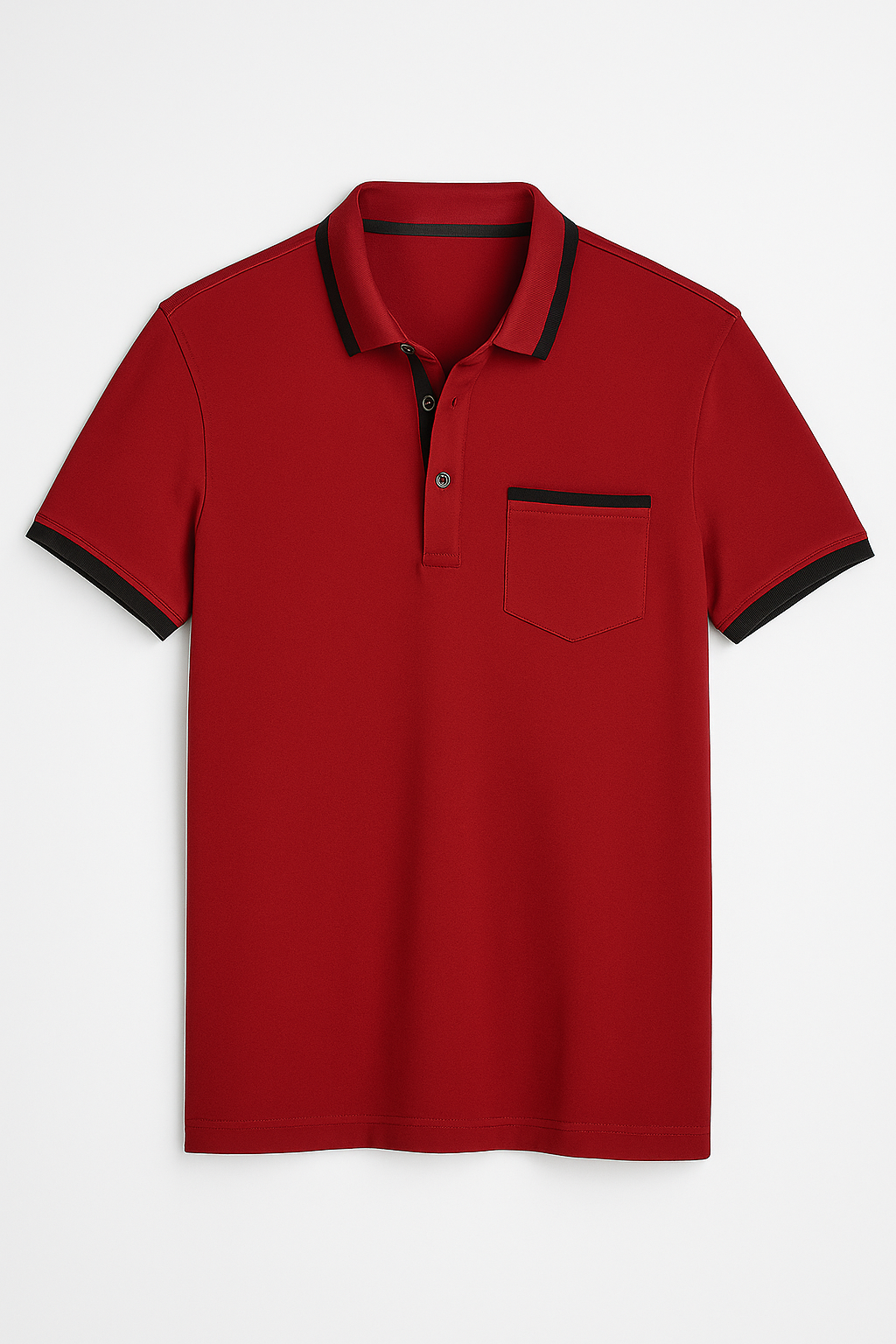 Polo da uomo con dettagli a contrasto - Rosso - contrasto dettagli men men's top clothes polo polo uomo uomo - Concept Palermo