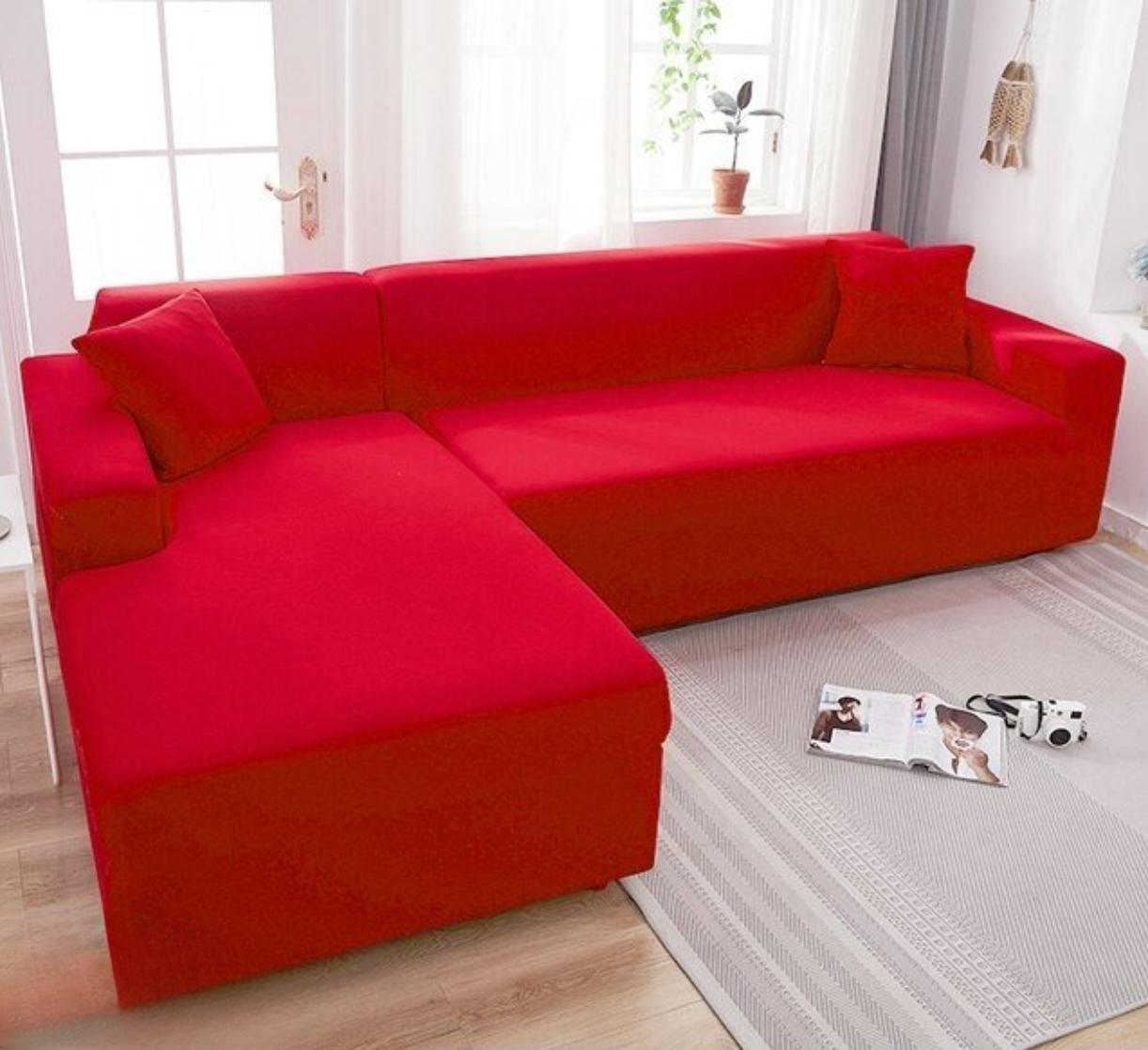 Copridivano Elastico SofCove Idrorepellente Lavabile per Divani 2, 3 o 4 Posti - Rosso - copridivano cover durata elastic band elastico home & garden idrorepellente lavabile prolunga Sofa Sofa cover sofcove Washable cover - Concept Palermo
