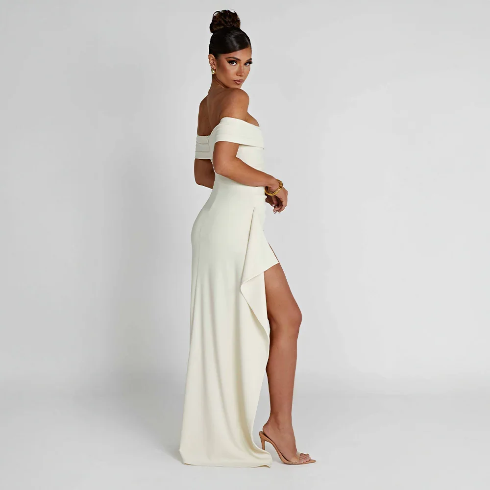 Robe Longue Femme Épaules Dénudées & Fente Élégante - Idéale Soirée/Cérémonie - - competitor-clone cross-from-seroa-10499283190026 imported-2026-05-07 New-google new-in source-handle:robe-longue-femme-avec-epaules-denudees-et-fente source-le-label-de-paris - Concept Palermo