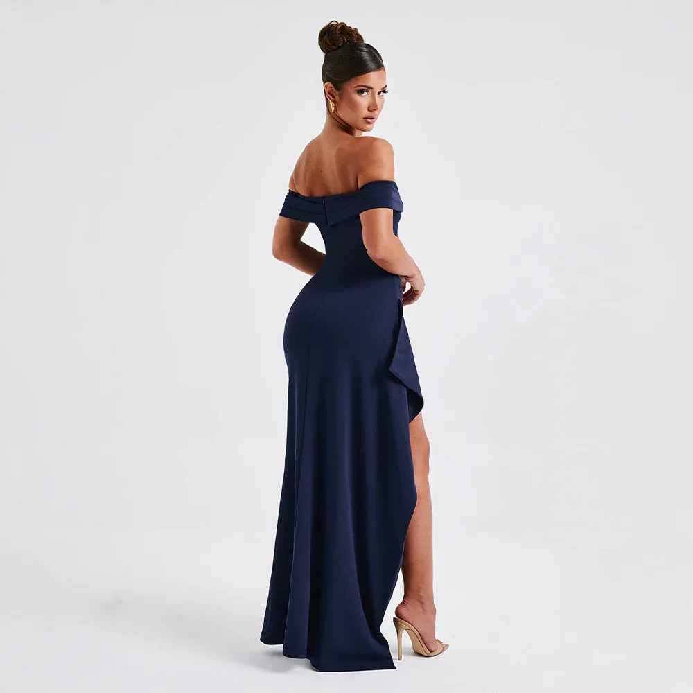 Robe Longue Femme Épaules Dénudées & Fente Élégante - Idéale Soirée/Cérémonie - - competitor-clone cross-from-seroa-10499283190026 imported-2026-05-07 New-google new-in source-handle:robe-longue-femme-avec-epaules-denudees-et-fente source-le-label-de-paris - Concept Palermo