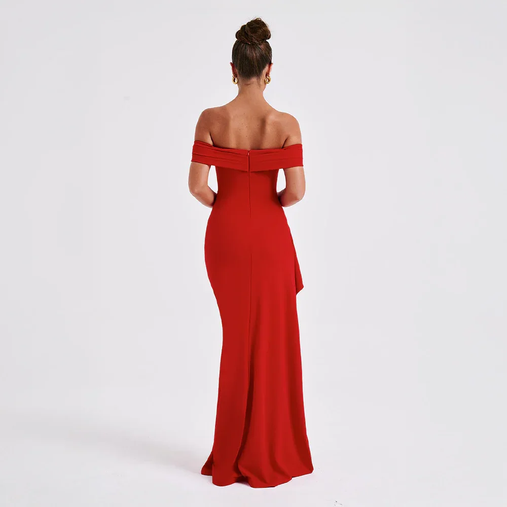 Robe Longue Femme Épaules Dénudées & Fente Élégante - Idéale Soirée/Cérémonie - - competitor-clone cross-from-seroa-10499283190026 imported-2026-05-07 New-google new-in source-handle:robe-longue-femme-avec-epaules-denudees-et-fente source-le-label-de-paris - Concept Palermo