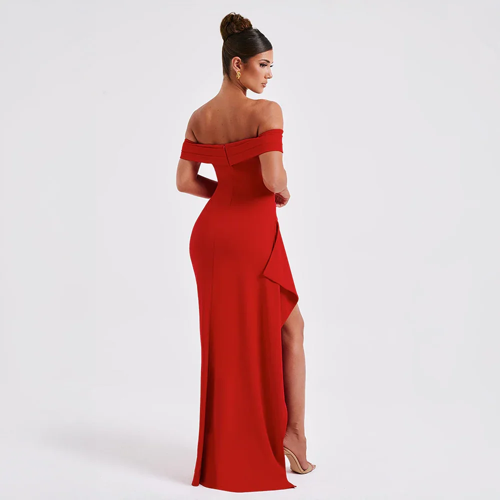 Robe Longue Femme Épaules Dénudées & Fente Élégante - Idéale Soirée/Cérémonie - - competitor-clone cross-from-seroa-10499283190026 imported-2026-05-07 New-google new-in source-handle:robe-longue-femme-avec-epaules-denudees-et-fente source-le-label-de-paris - Concept Palermo