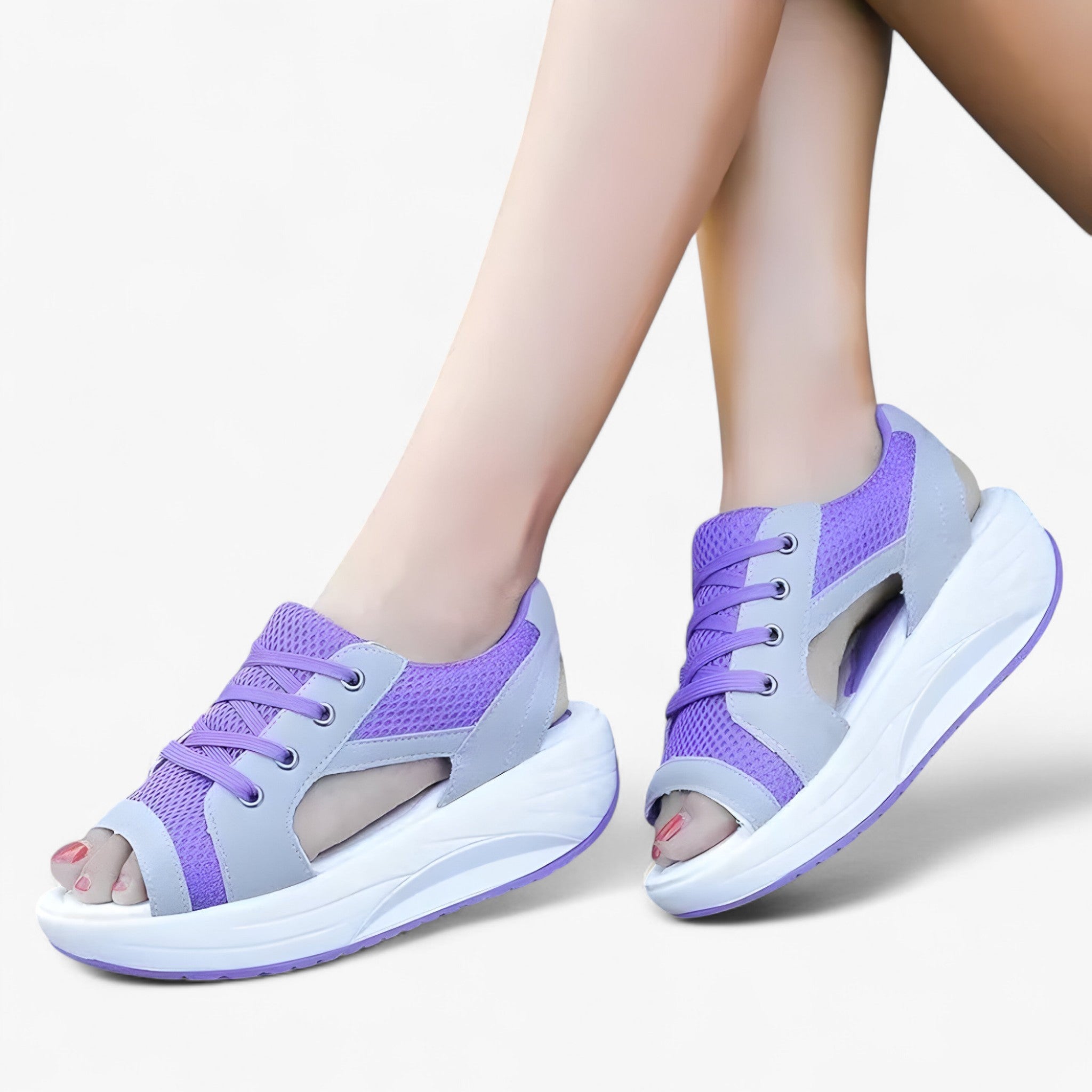 Sandalias cómodas y elegantes de mujer en piel negra - Tendencia verano